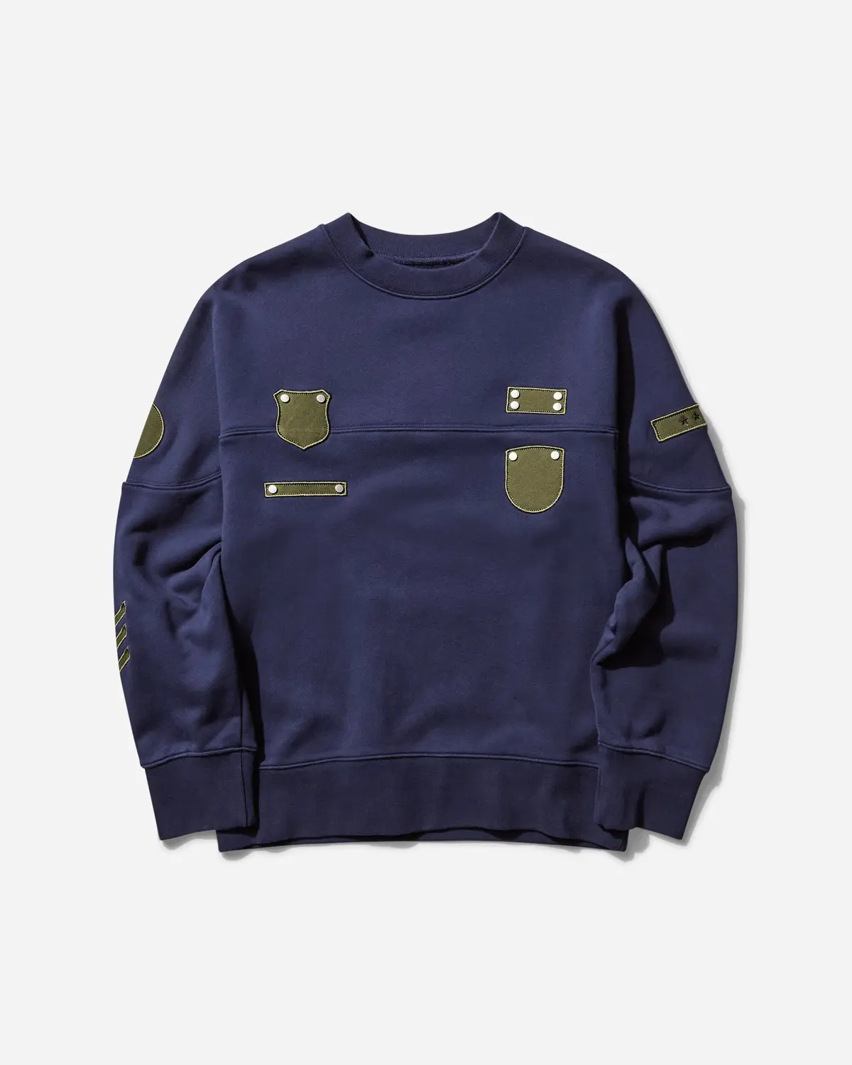 Patched Sweatshirt Navy 1
