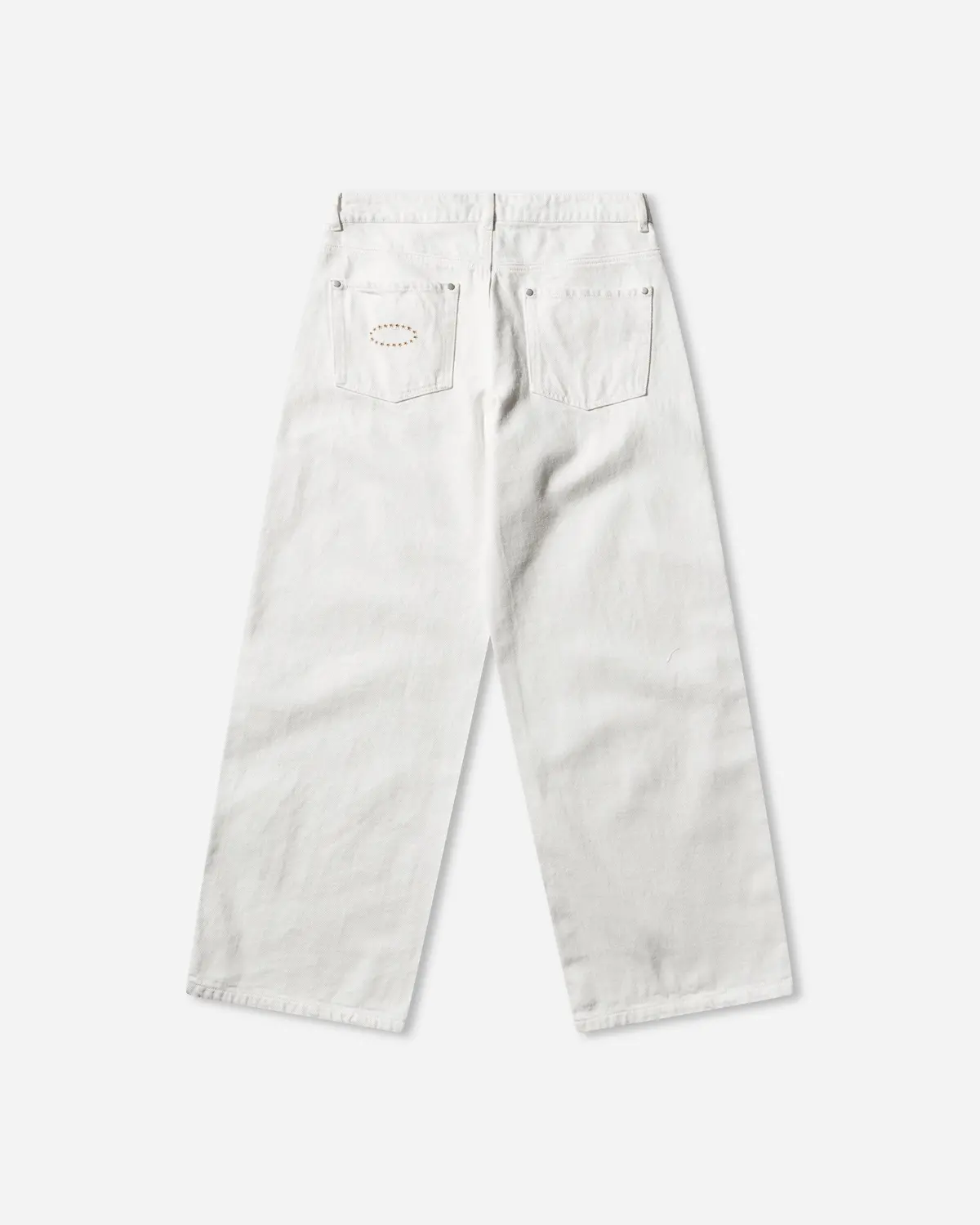 Super Baggy Studded Pants White 2