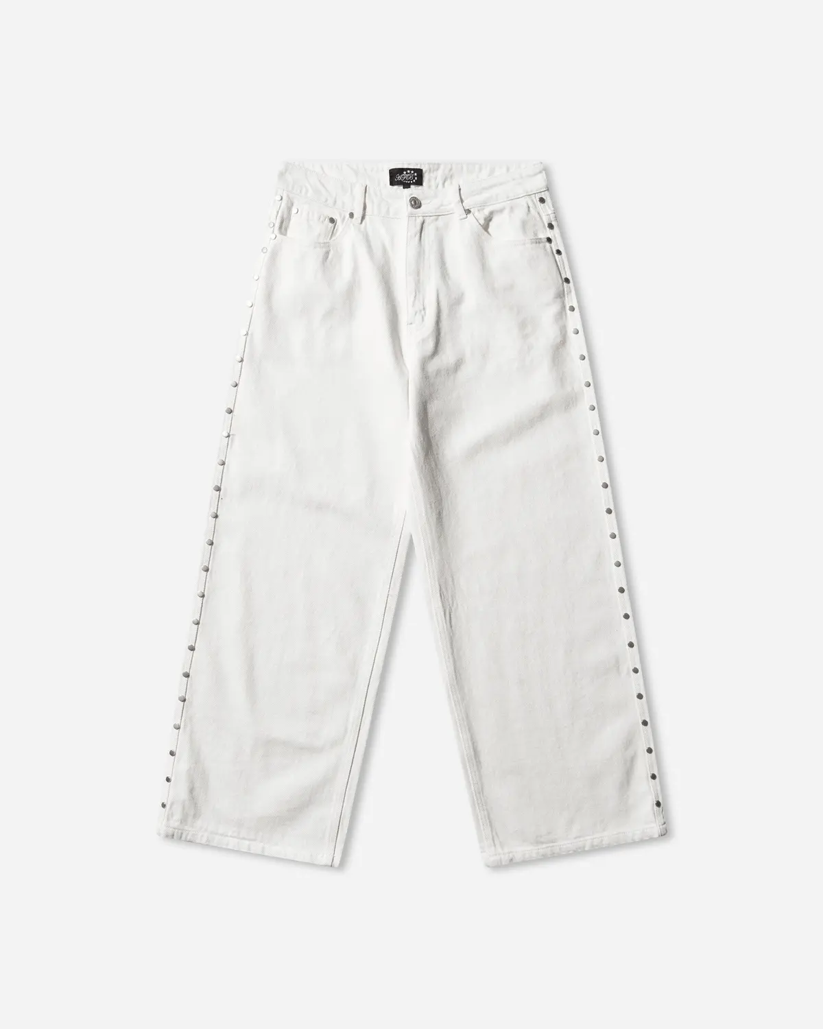 Super Baggy Studded Pants White 1