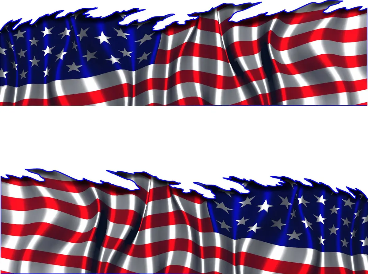 American Flag Half Wrap Vinyl Decal For Cars & Trucks 3