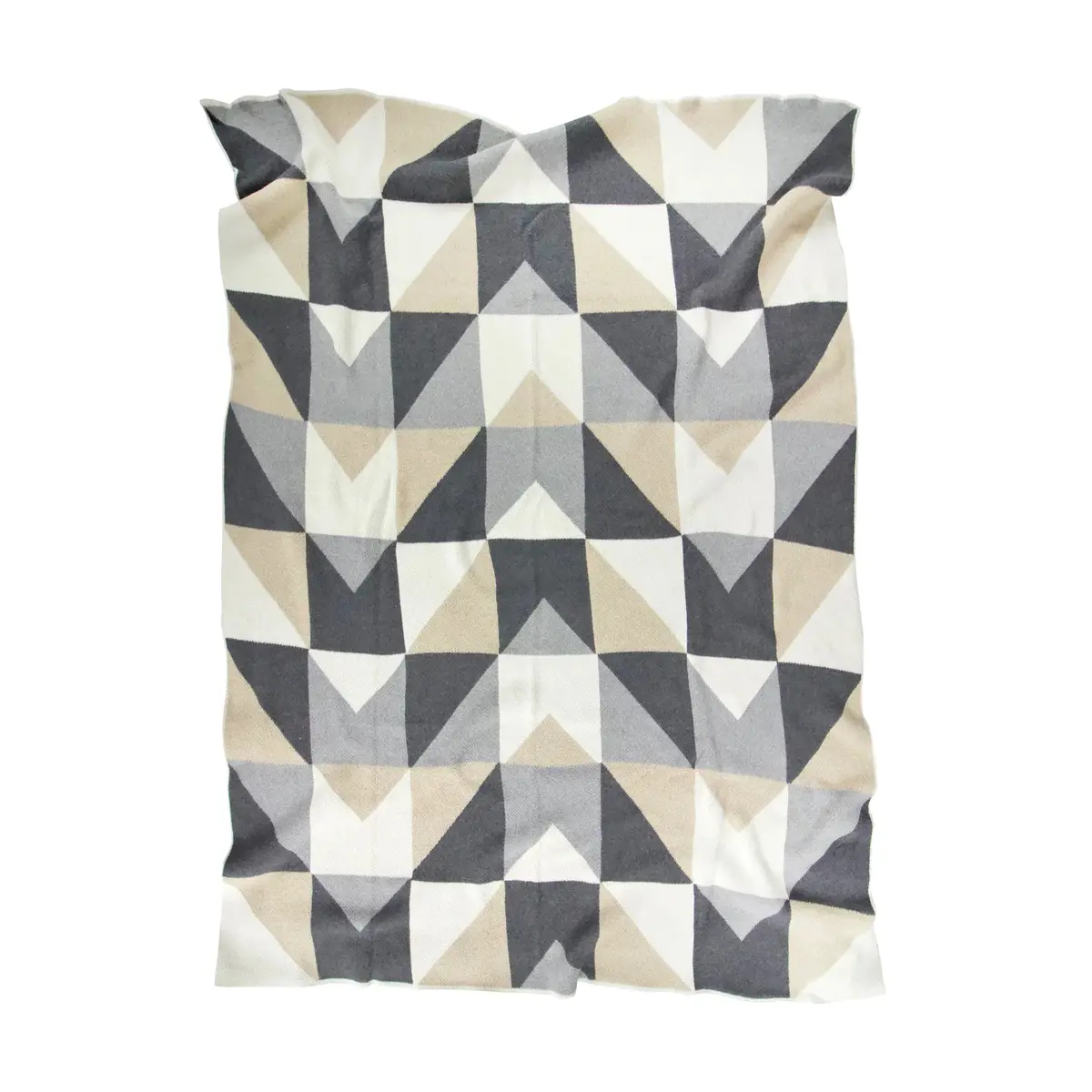 Angles Throw Blanket - Neutral 1