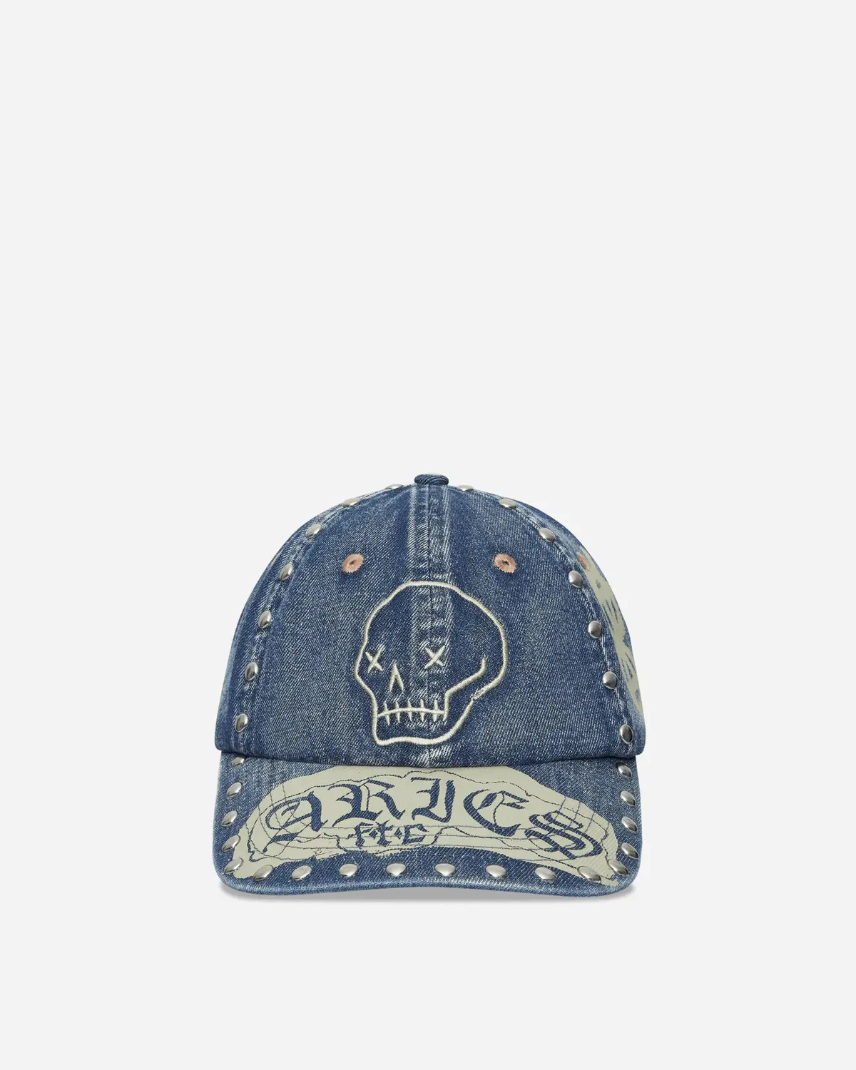 Studded Mega Graphic Denim Cap Blue 1