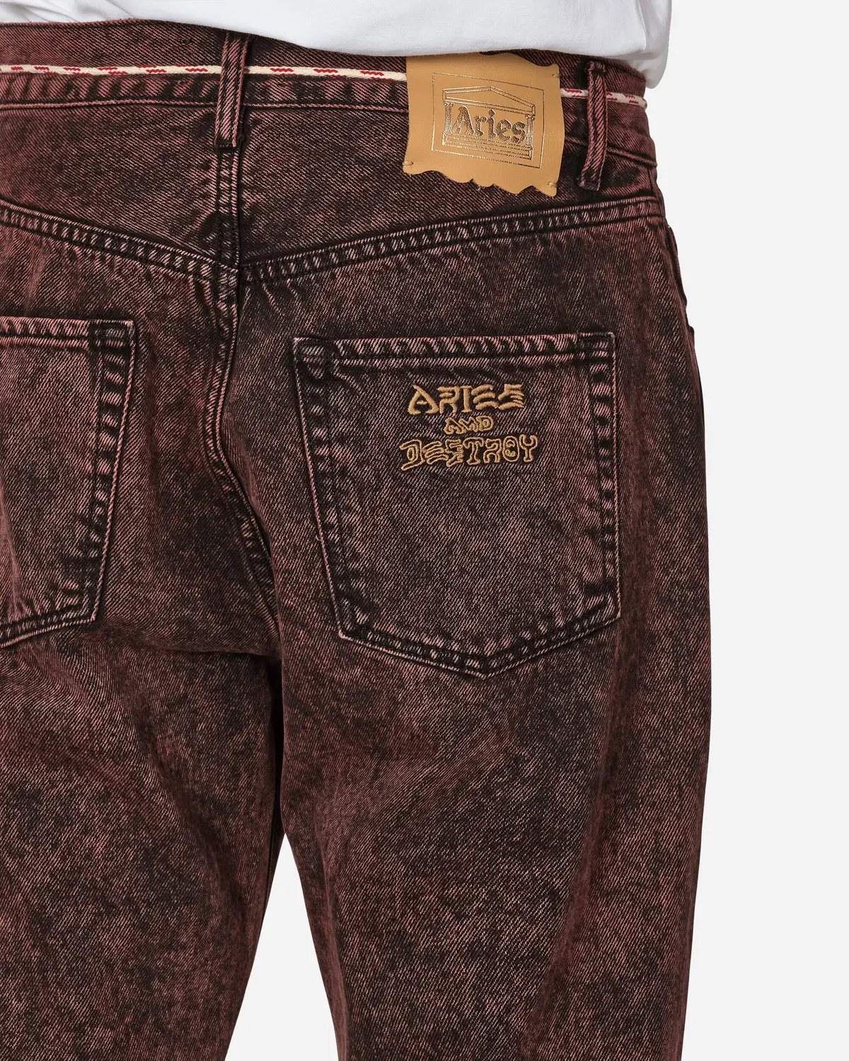 Acid Wash Lily Jeans Red 5