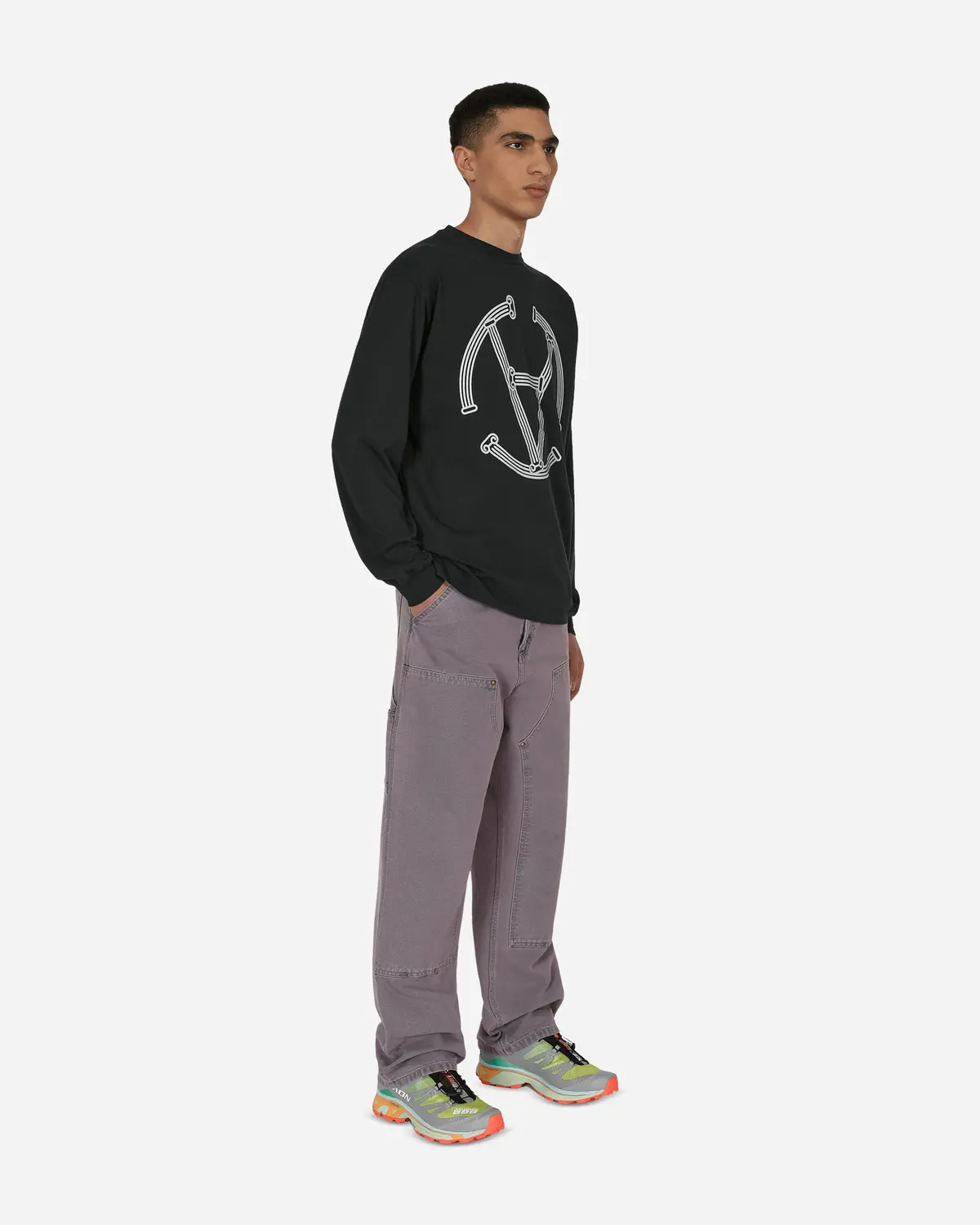 Slam Jam Exclusive Column Circle Longsleeve T-Shirt Black 4