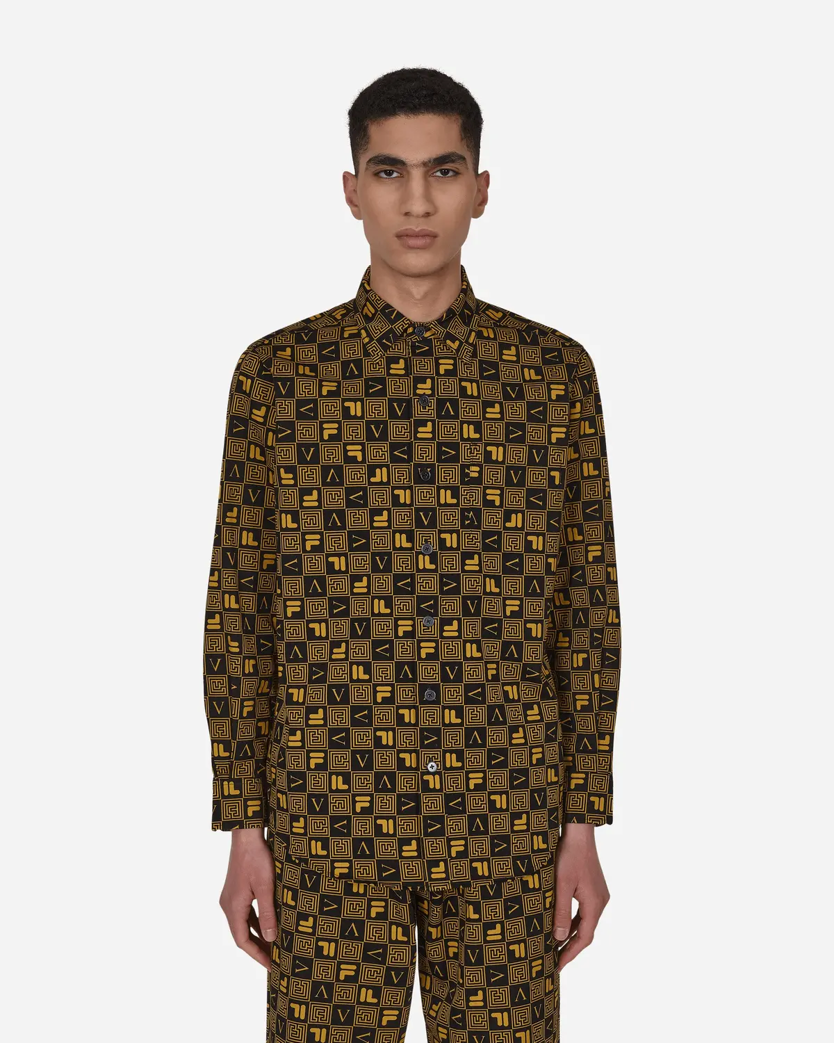 Fila Logo Print Longsleeve Shirt Black 1