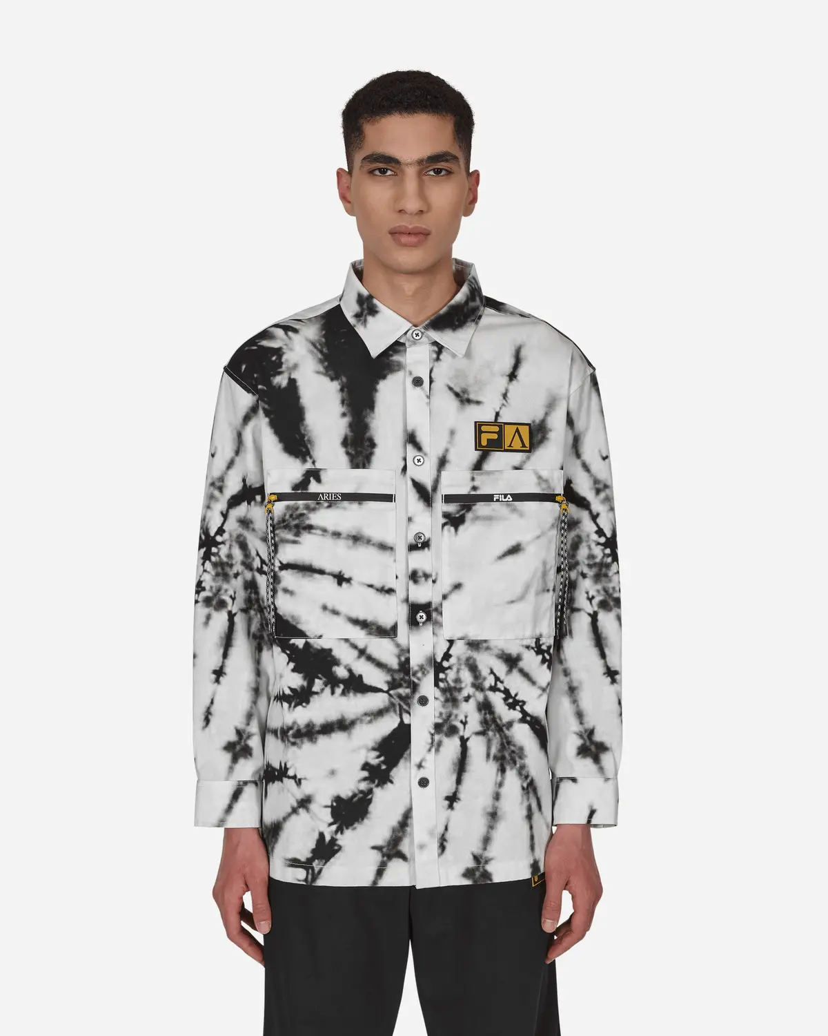 Fila Tie Dye Longsleeve Shirt White 1