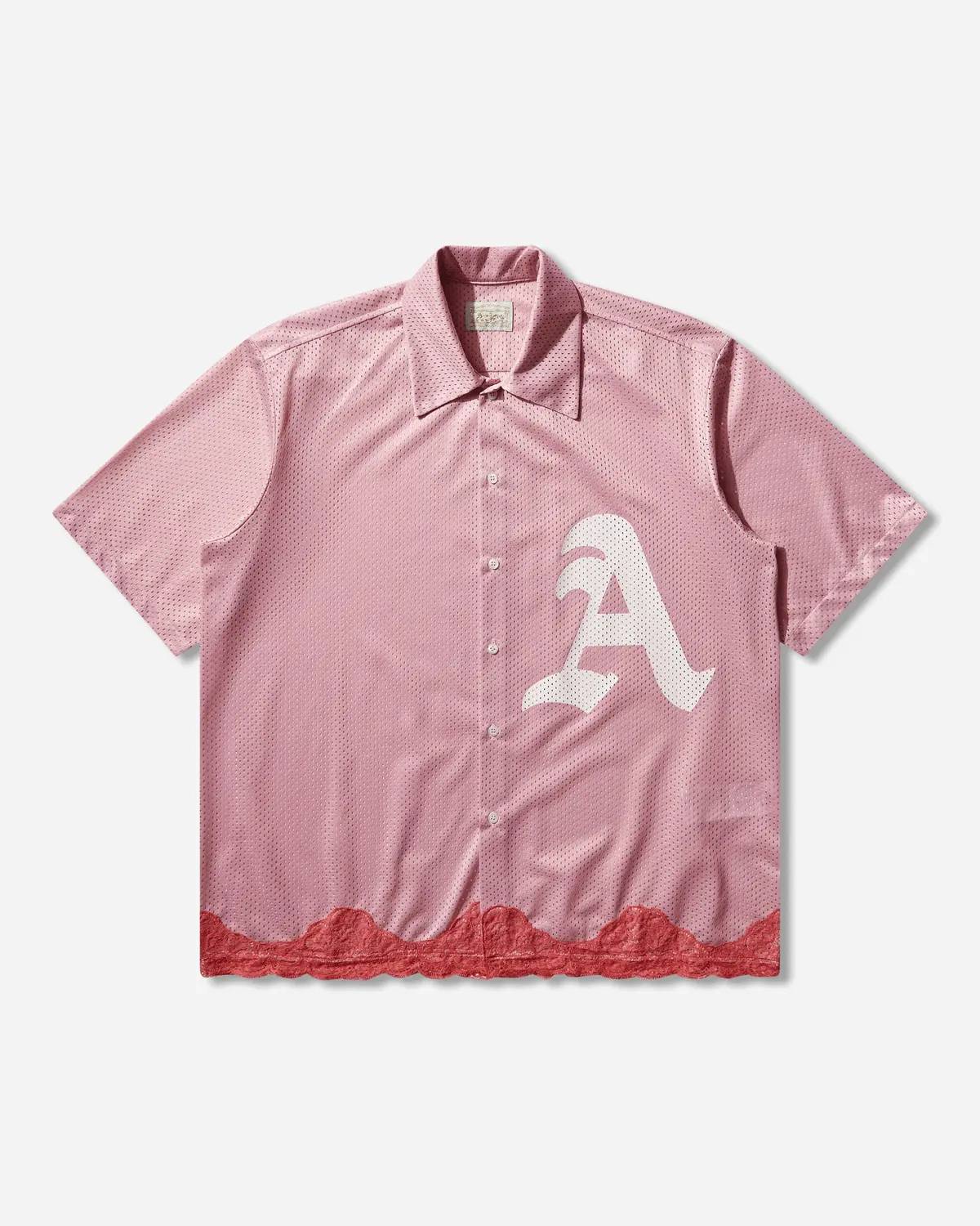 Gothic Lace Airtex Hawaiian Shirt Pink 1