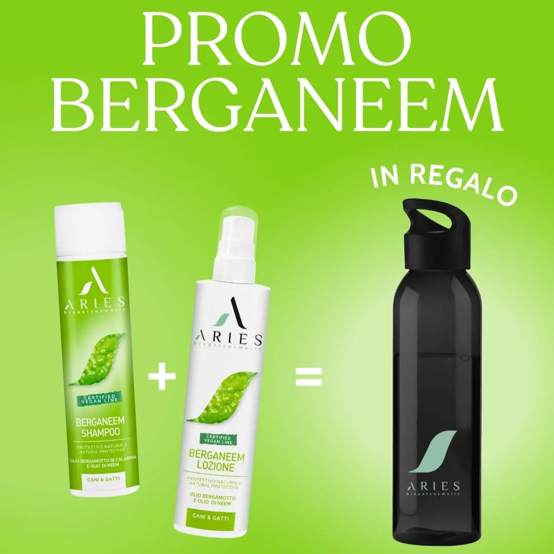 Aries - Kit Berganeem Lozione Spray, Shampoo E Borraccia 1