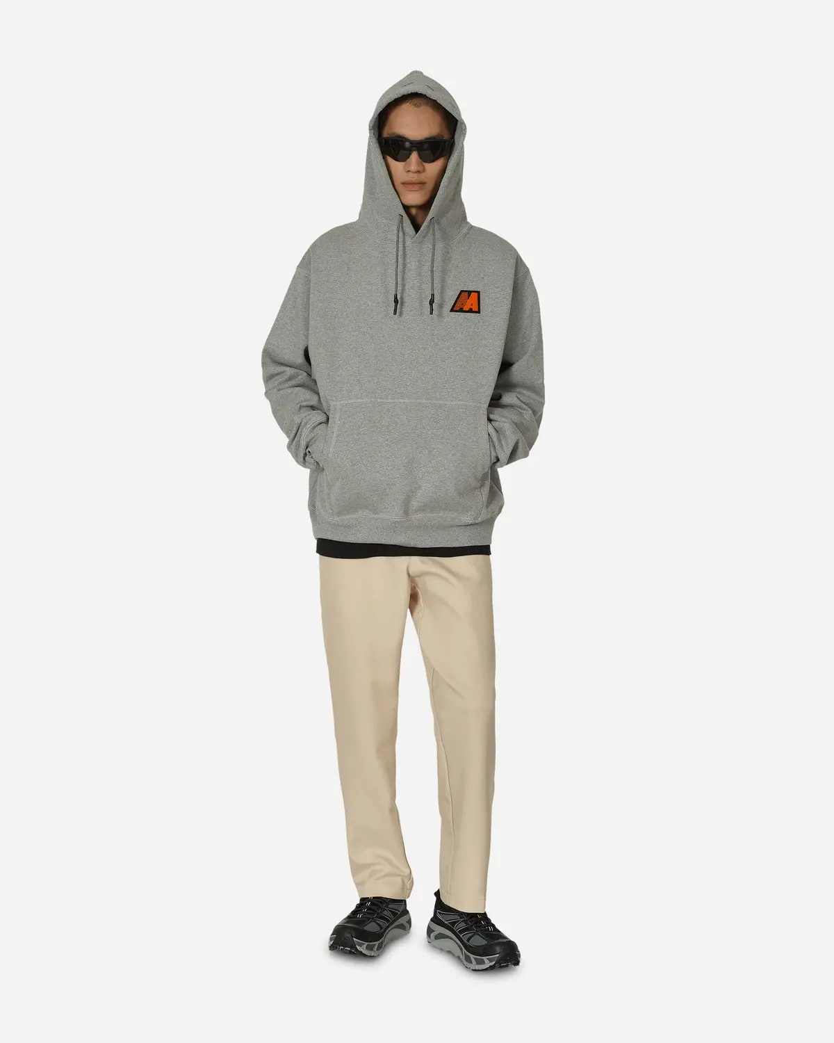 Aa Logo Hoodie Light Grey 4