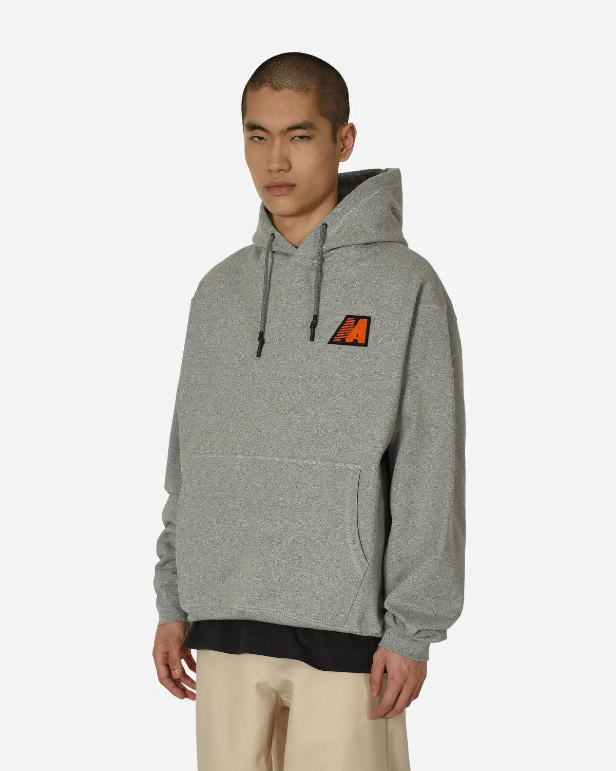 Aa Logo Hoodie Light Grey 1