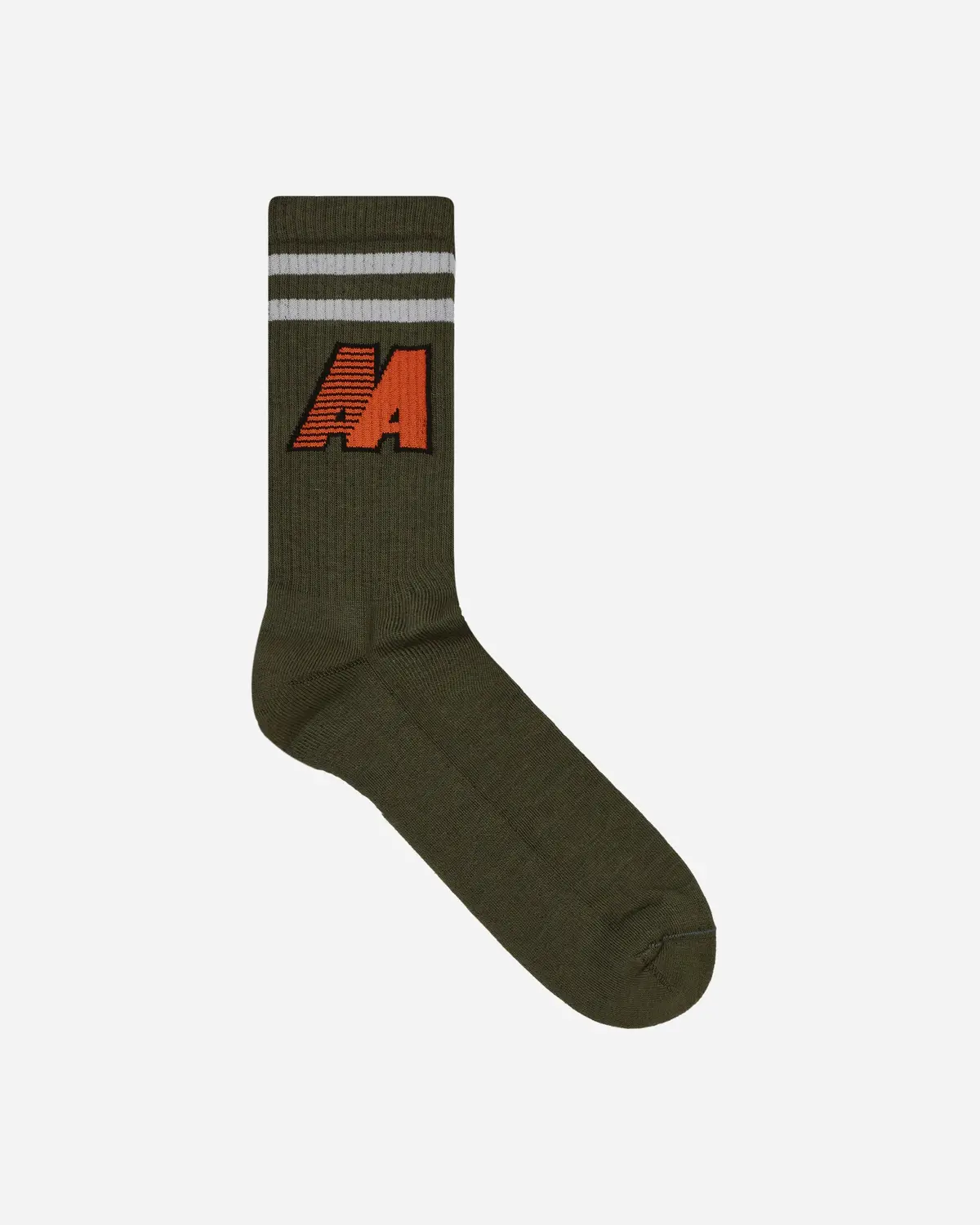 Aa Logo Socks Army Green 1