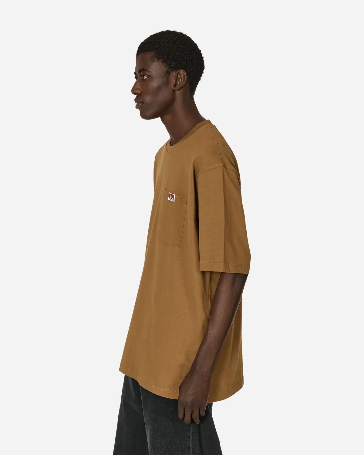 Heavy Duty Classic Label Pocket T-Shirt Coyote Brown 2