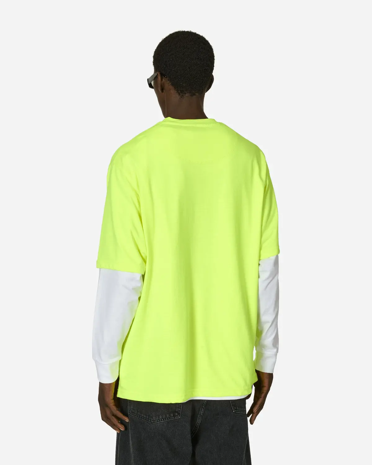 Heavy Duty Classic Label Pocket T-Shirt Hi Vis Green 3