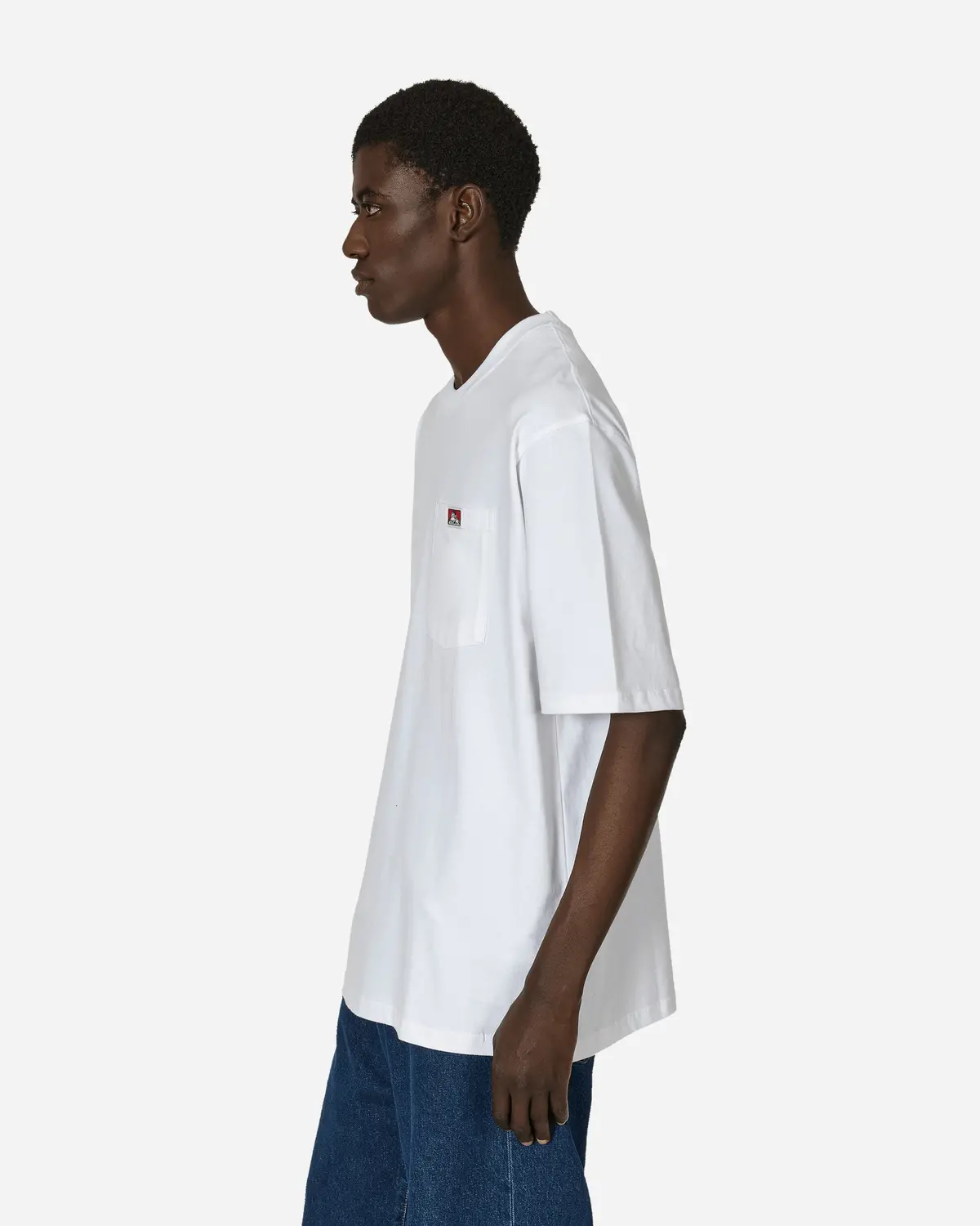 Heavy Duty Classic Label Pocket T-Shirt White 2