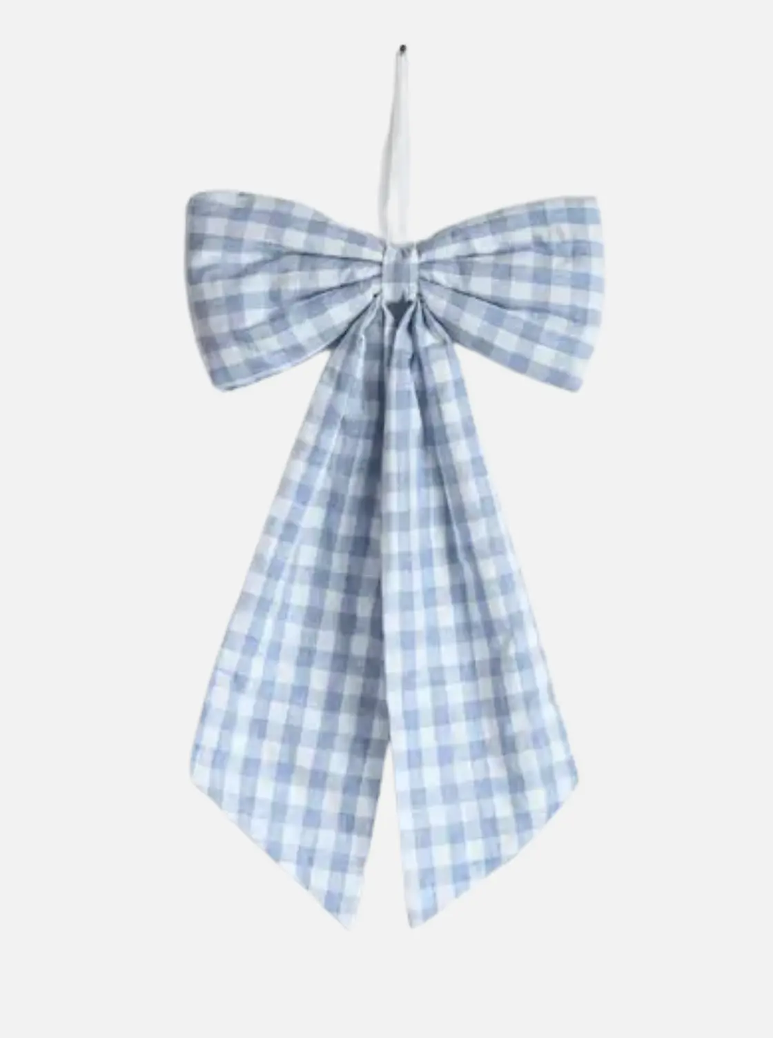 Blue Gingham Bow 1