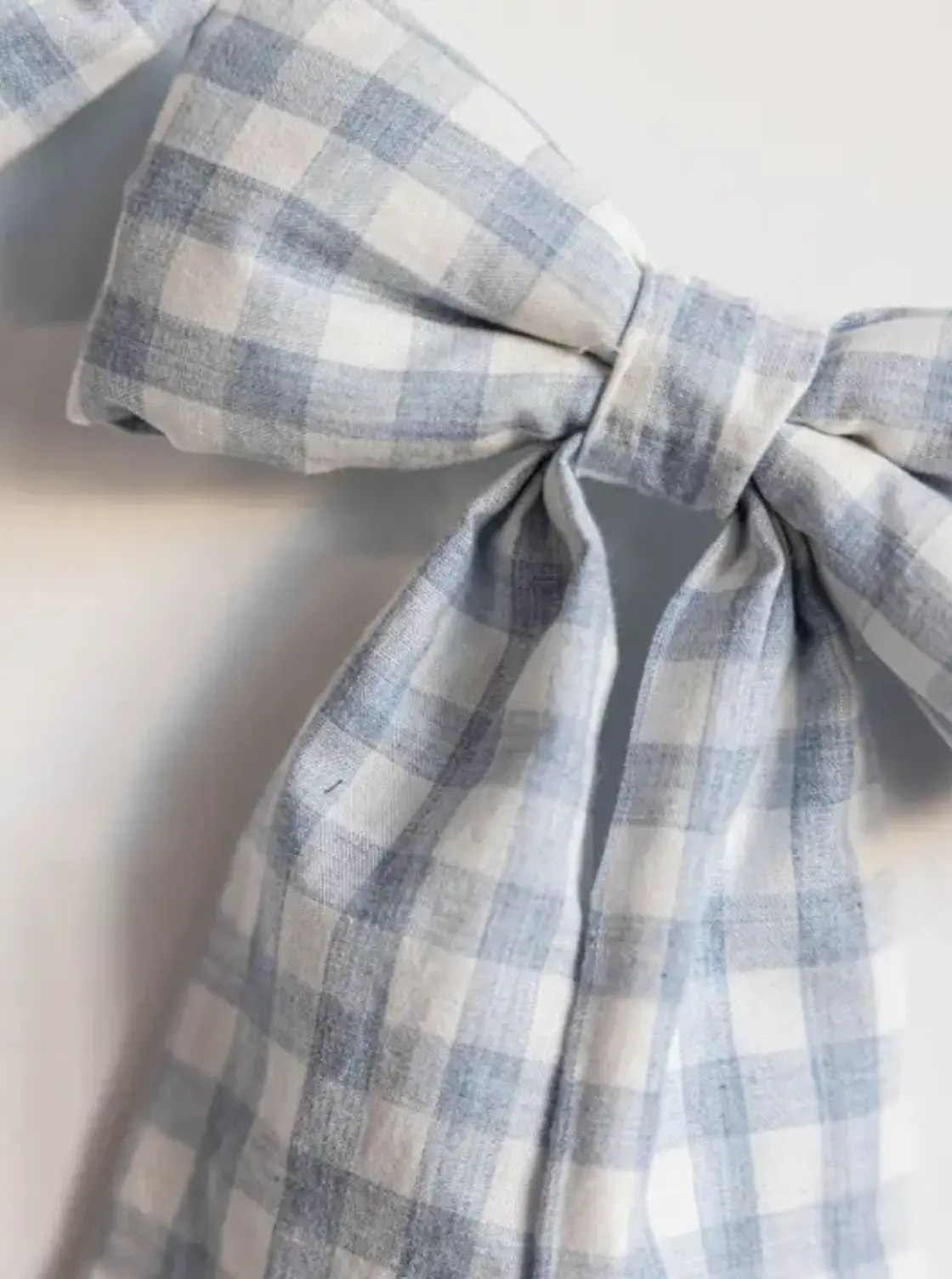 Blue Gingham Bow Garland 2