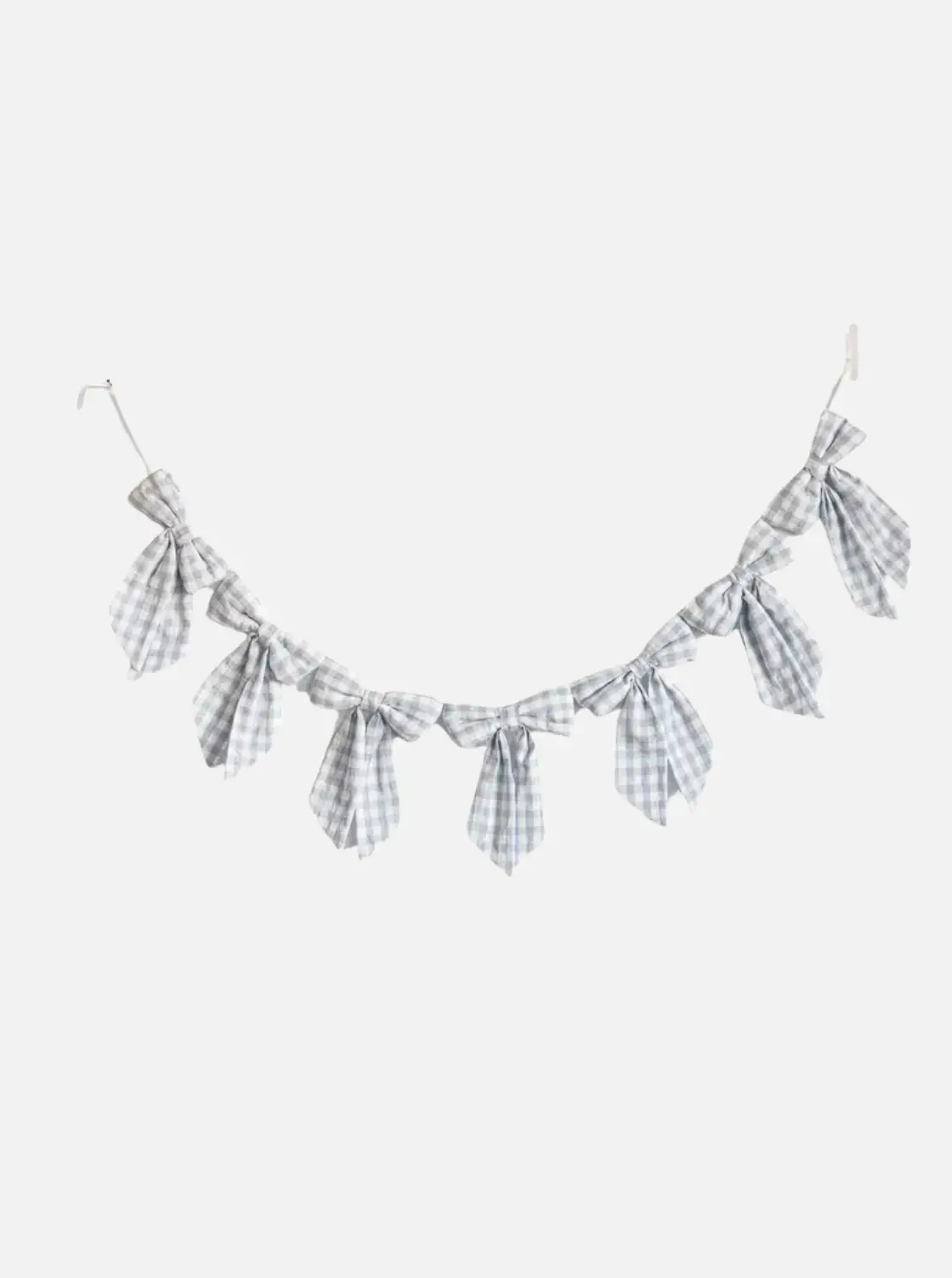 Blue Gingham Bow Garland 1