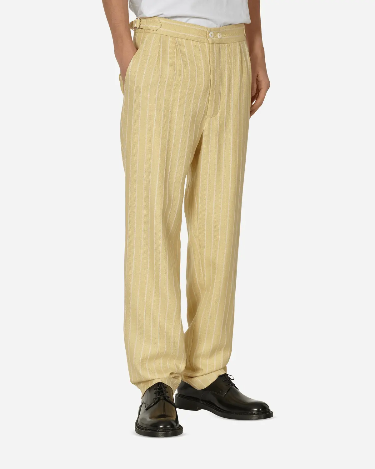 Dennis Stripe Trousers Cream / White 1
