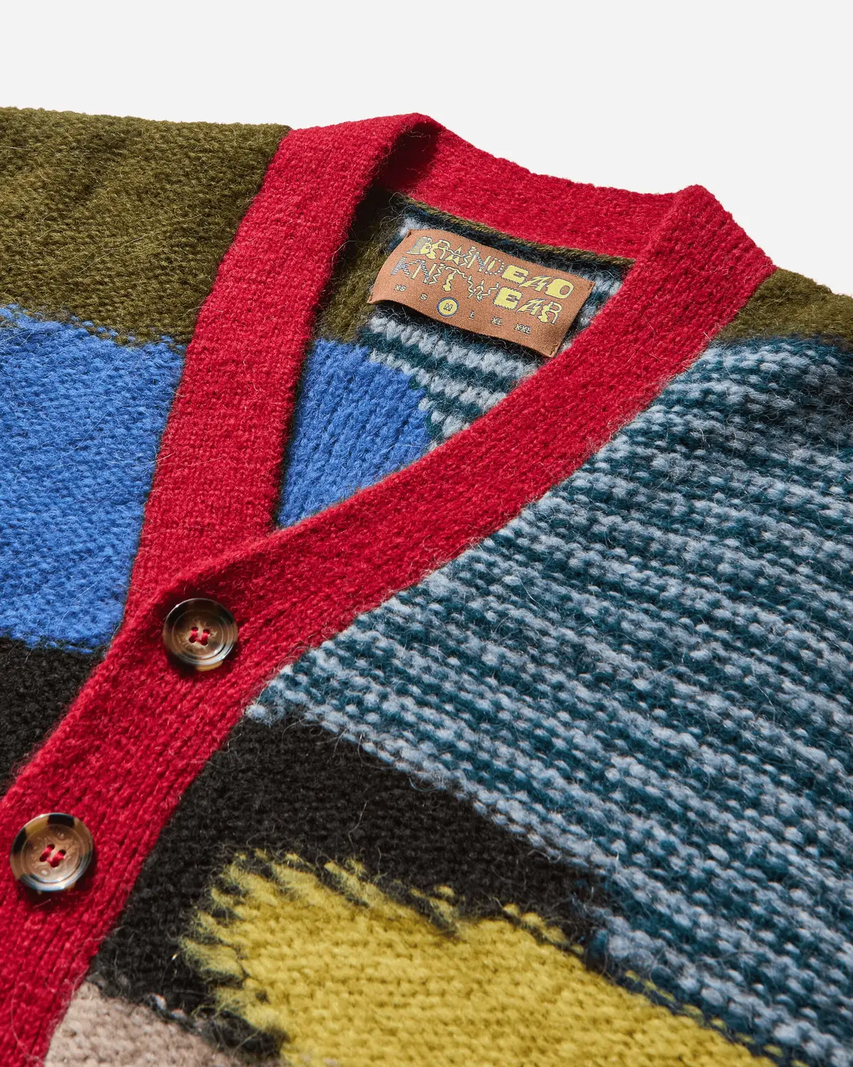 Men's Mix Pattern Cardigan Olive 3