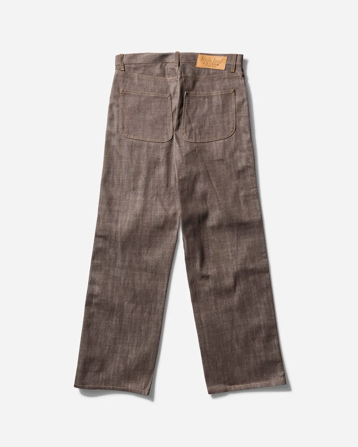 Men's Type 00 14.5Oz Selvedge Denim Pants Brown 2