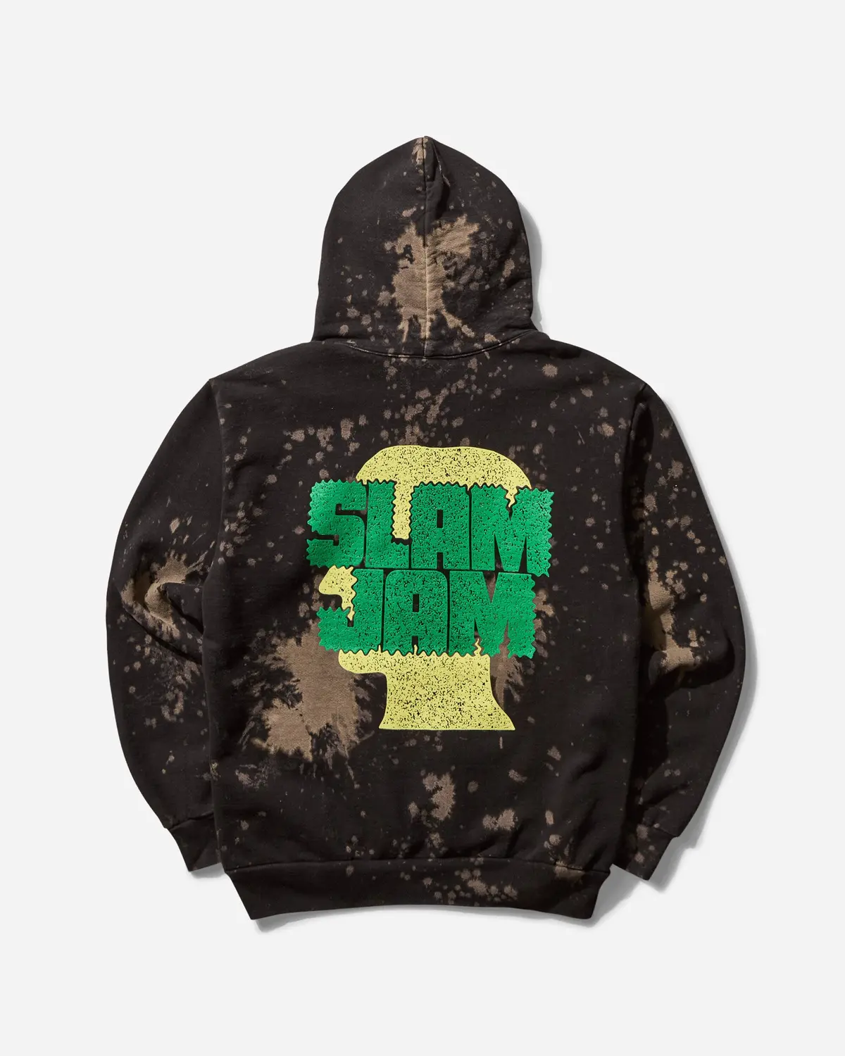 Slam Jam Acid Splatter Hooded Sweatshirt Black 2