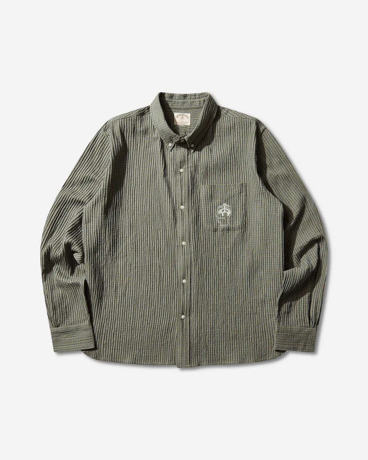 Brooks Brothers California Check Oxford Button Up Shirt Green 1