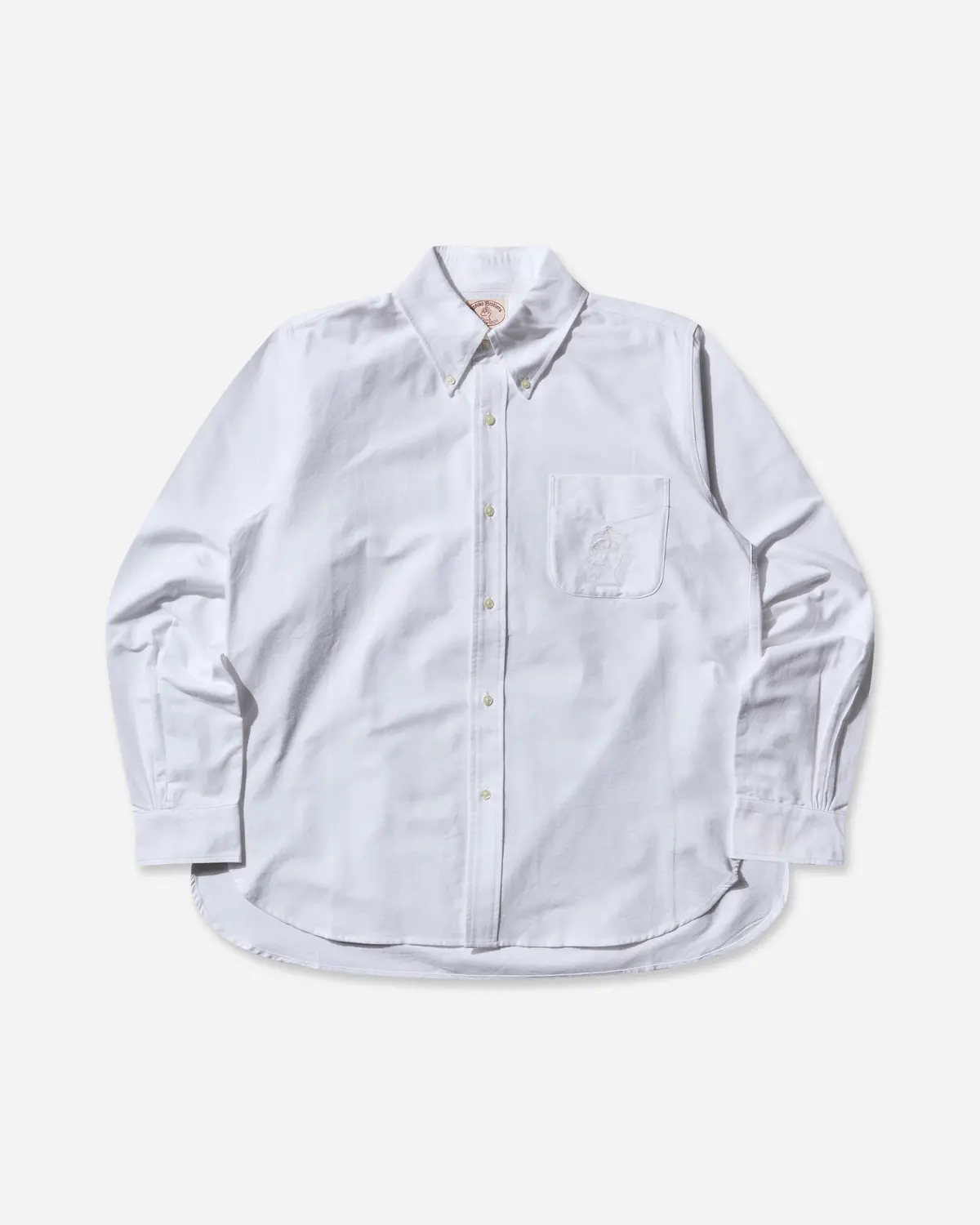 Men's Brooks Brothers Selvedge Oxford Button Up Shirt White 1