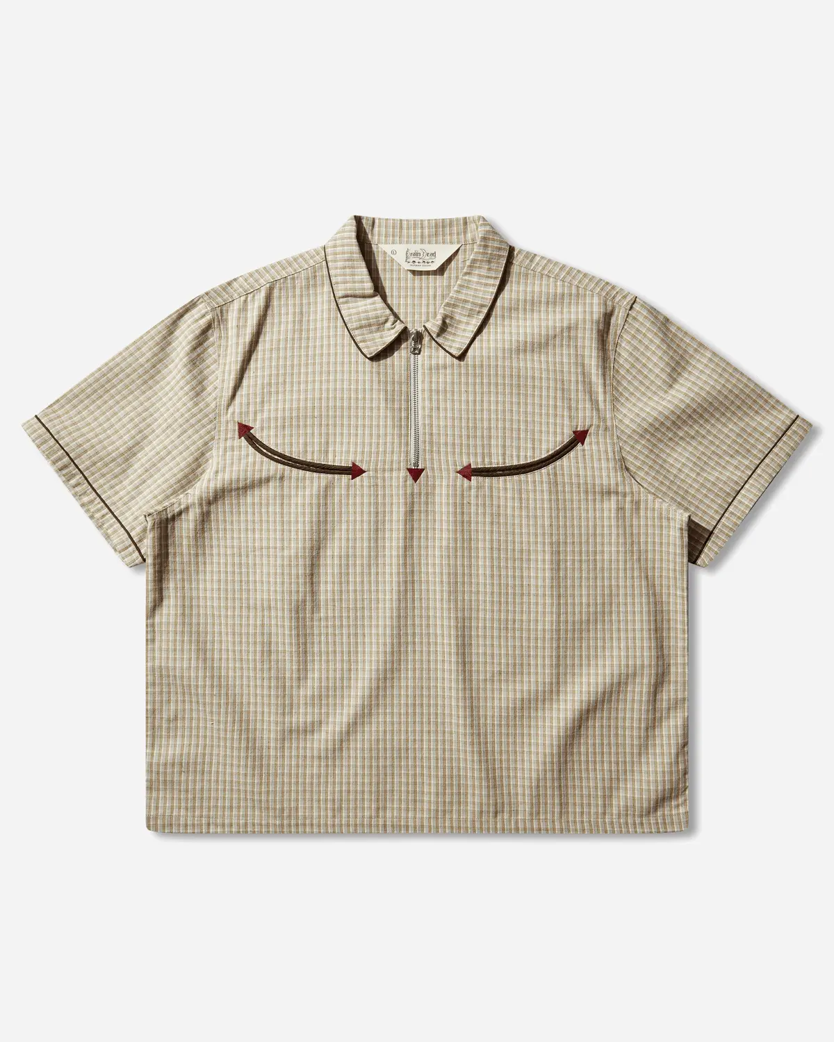 Check Western Shirt Taupe 1