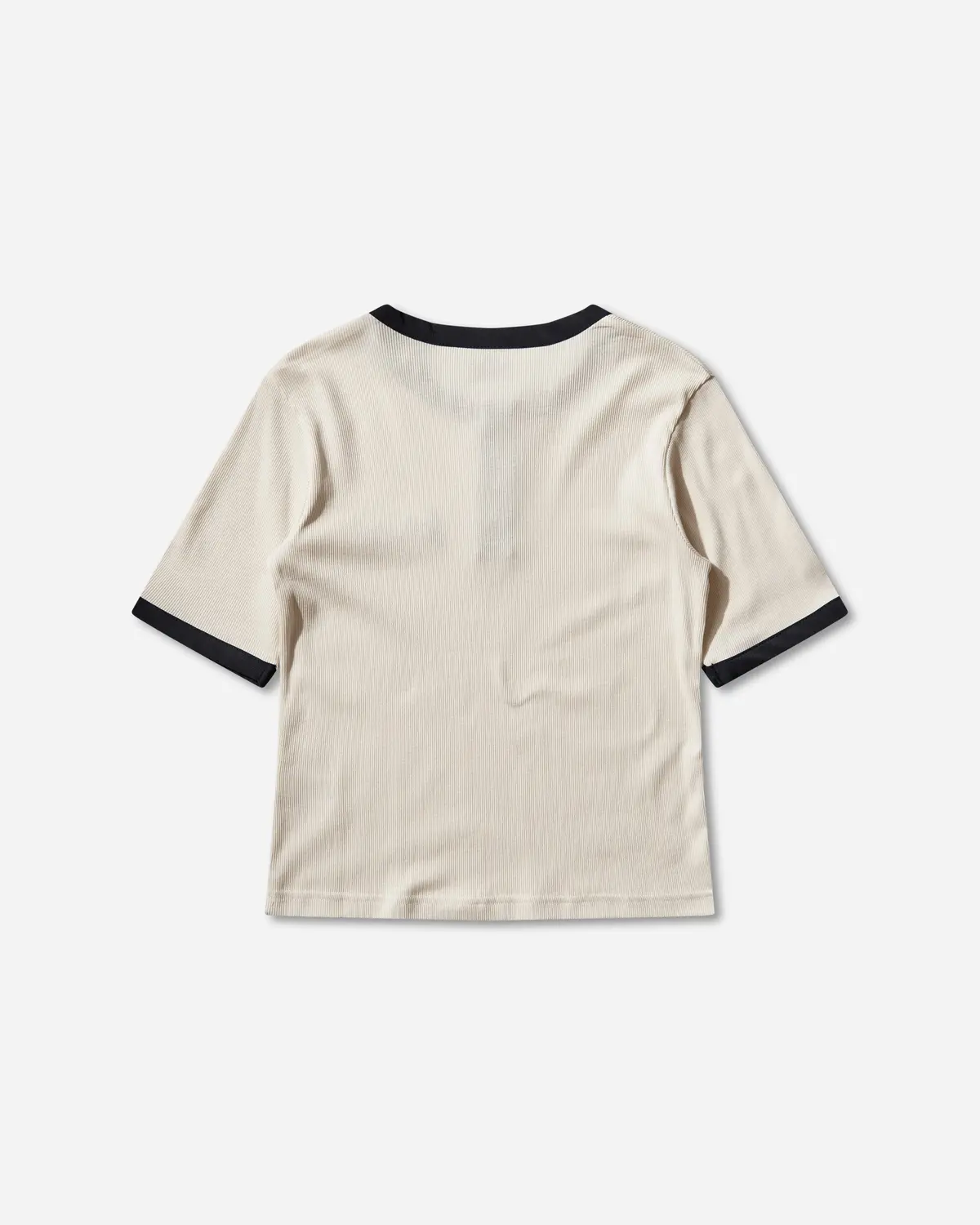 Women's Ribbed Henley Top Natural 2