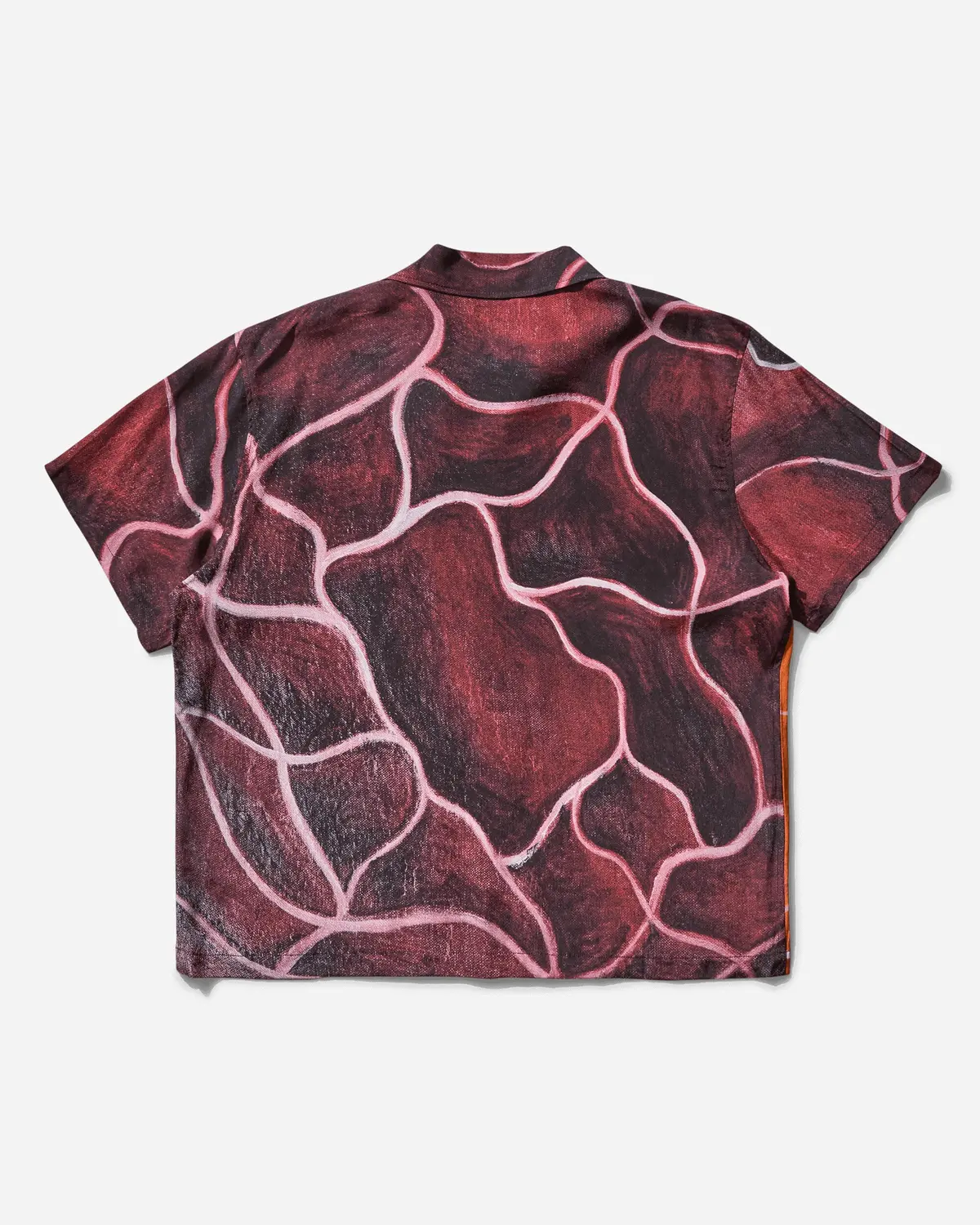 Men's Spiral Orb Button Up Shirt Burgundy 2