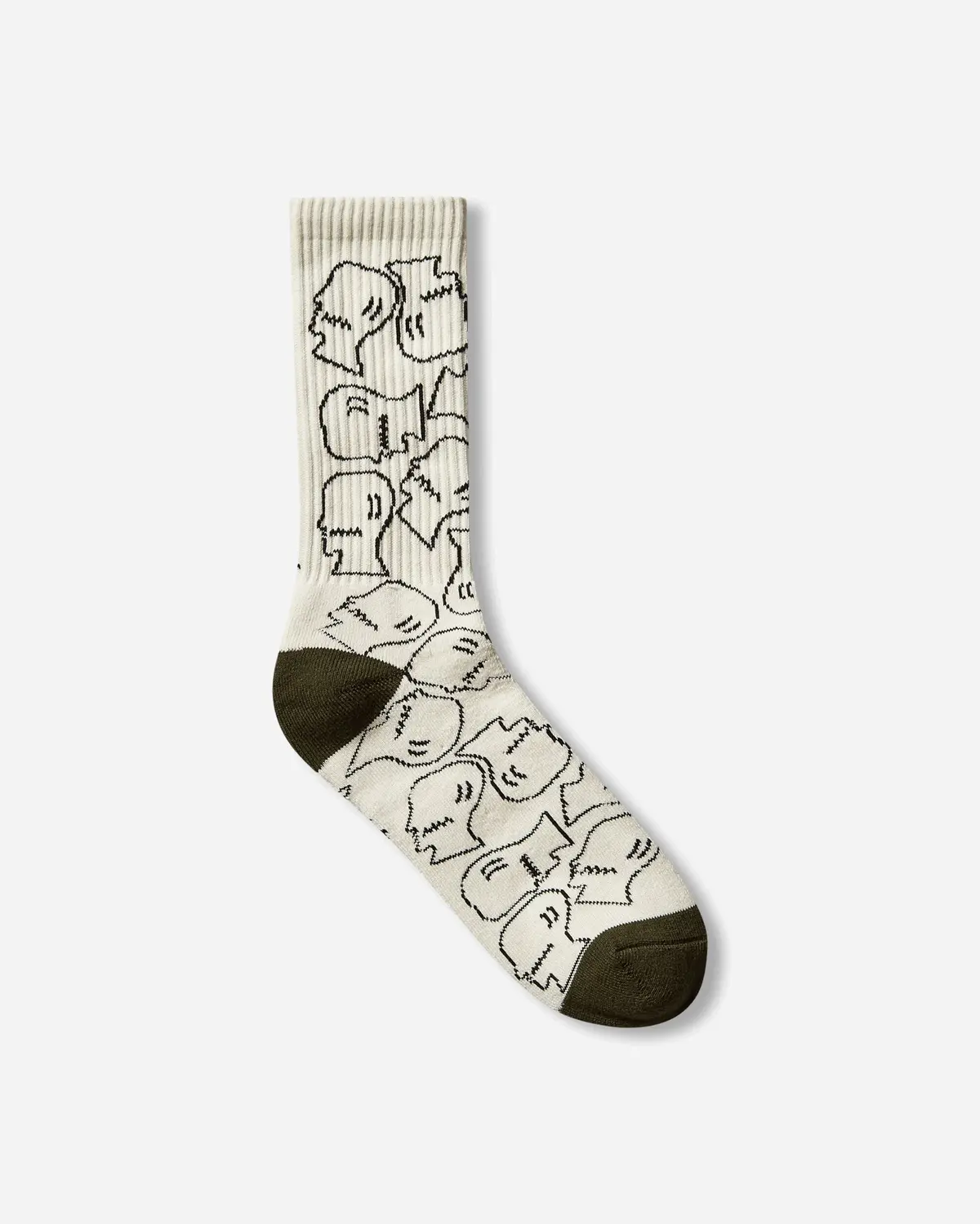 Logohead Crew Socks Cream 1
