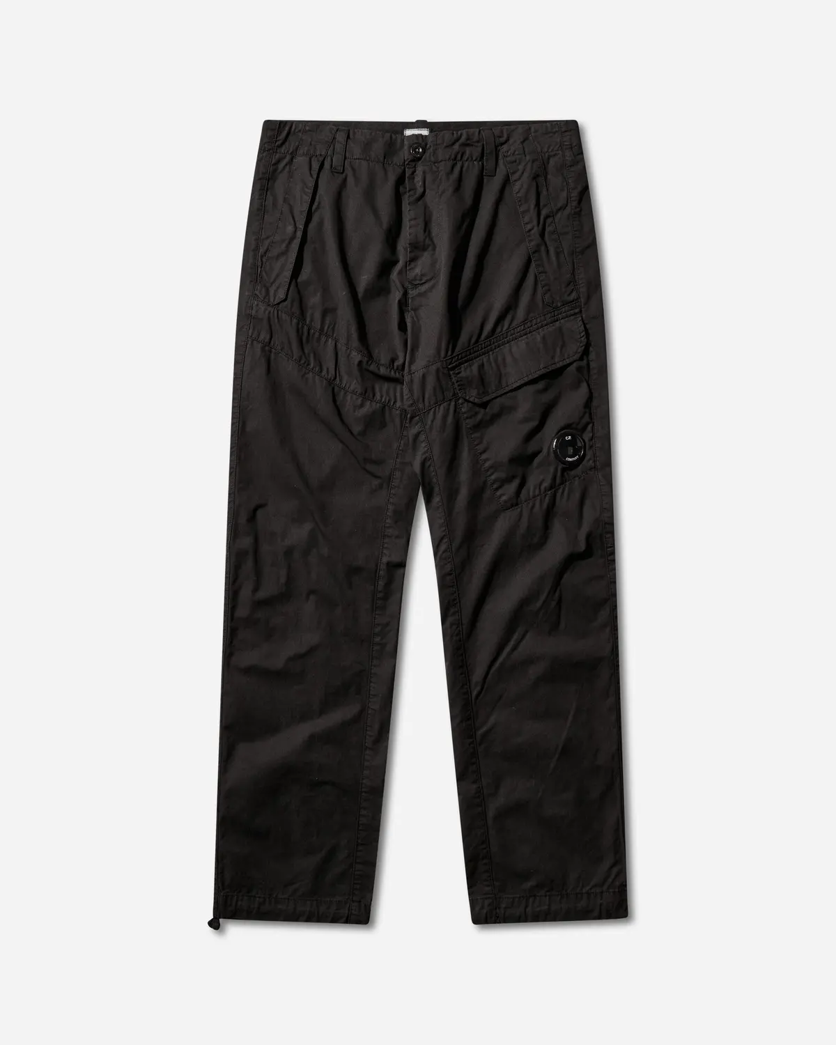 Men's Cotton Gabardine Cargo Pants Black 1