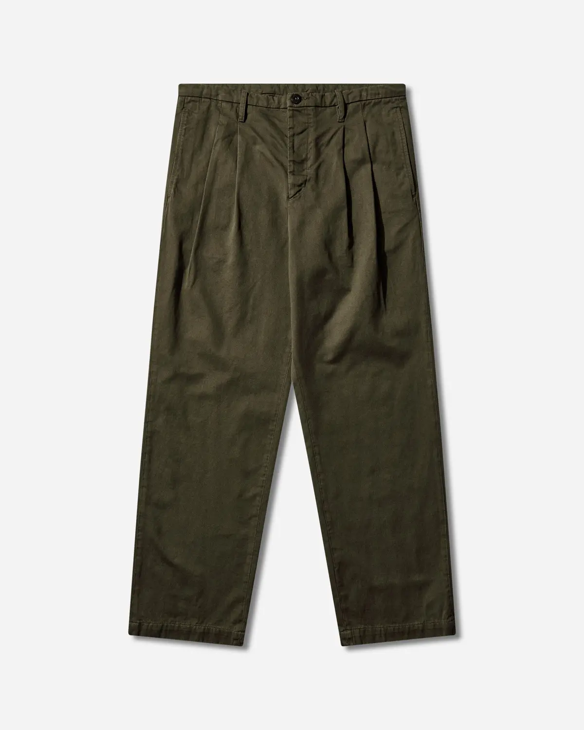 Men's Cotton Gabardine Loose Chino Pants Ivy Green 1