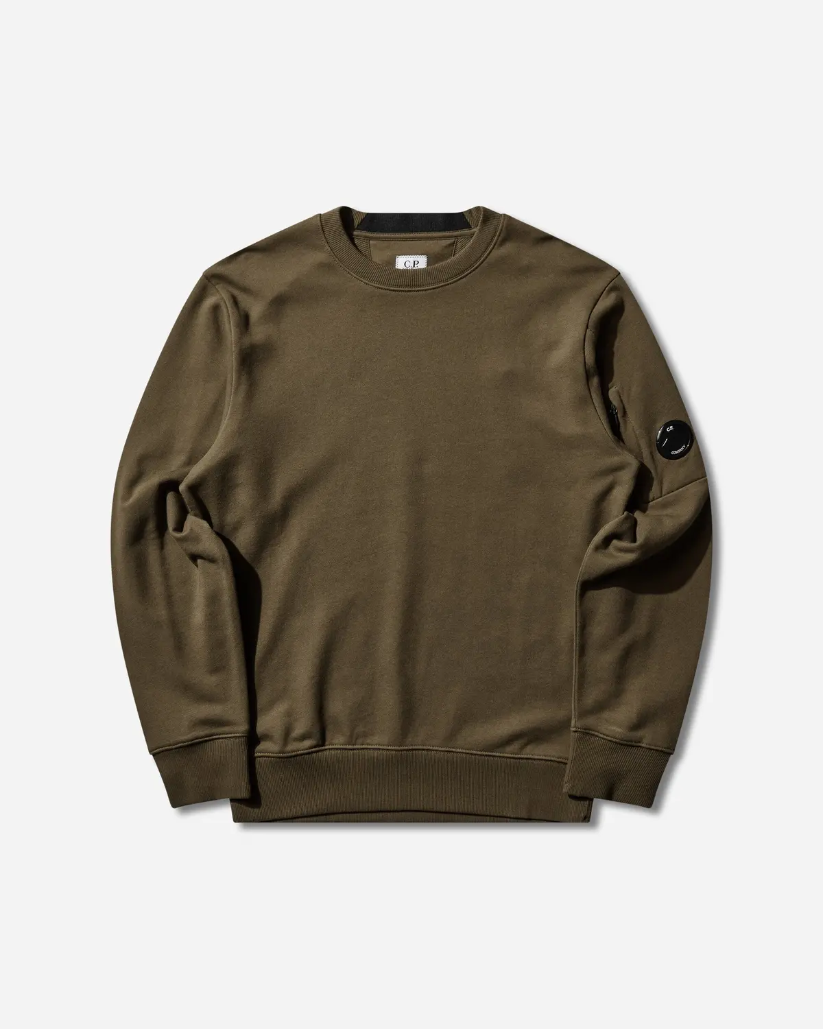 Men's Diagonal Raised Fleece Crewneck Sweatshirt Ivy Green 1