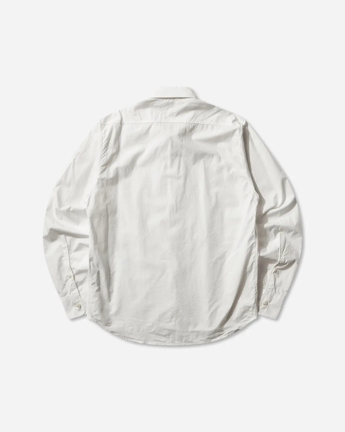 Men's Popeline Longsleeve Lens Button Shirt White 2