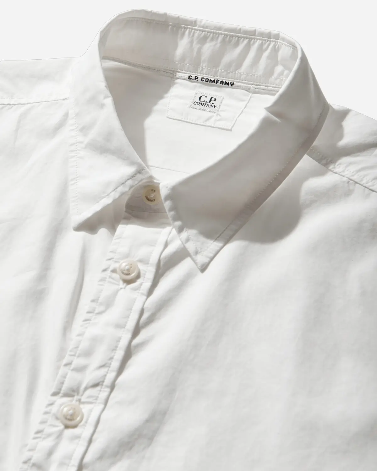 Men's Popeline Longsleeve Lens Button Shirt White 3