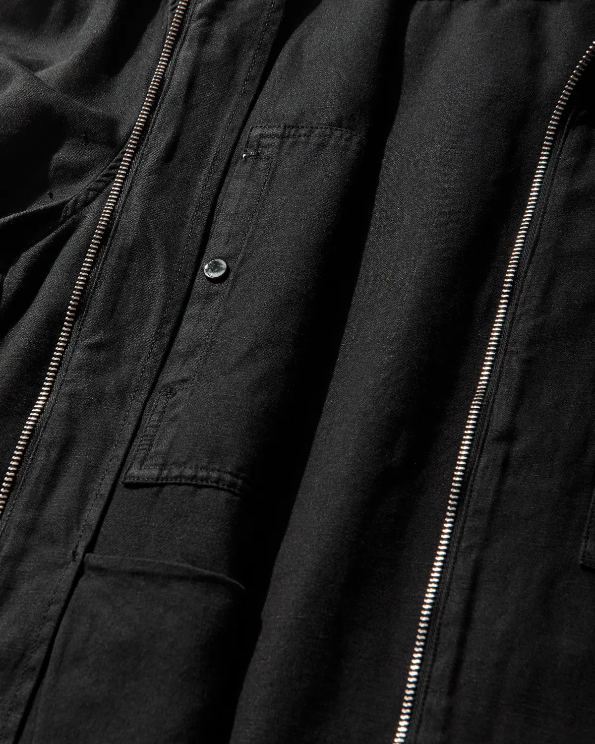 Men's Cotton / Linen Overshirt Black 4
