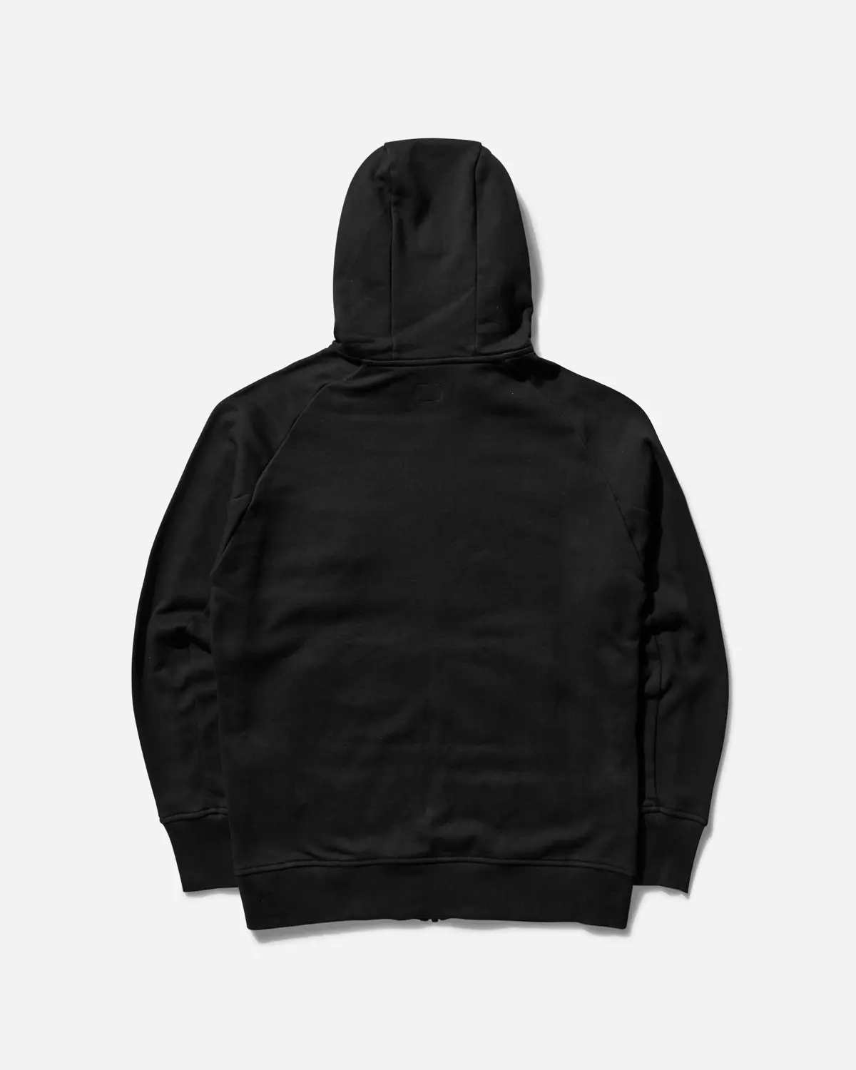 Men's Diagonal Raised Fleece Goggle Zipped Hoodie Black 2