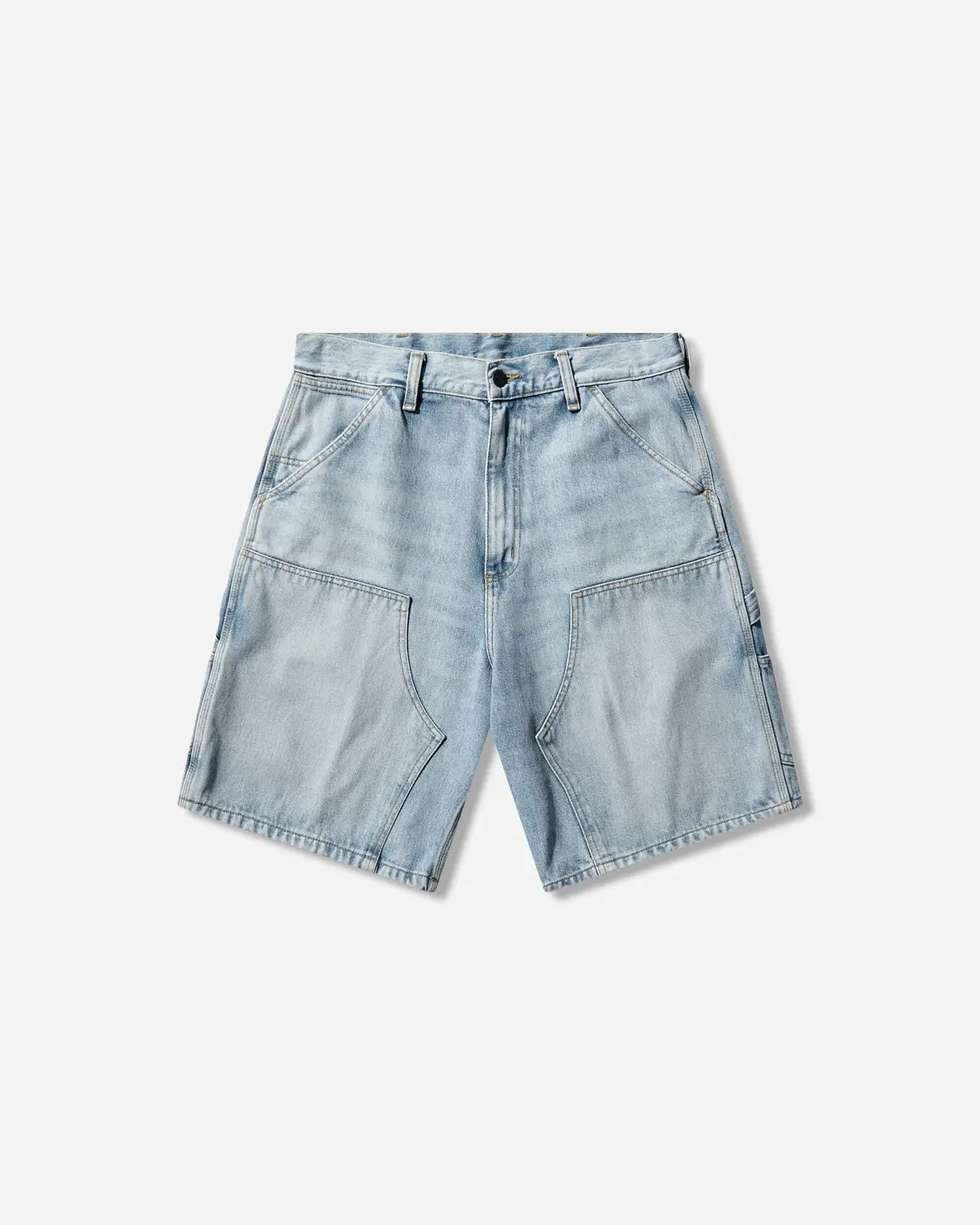 Men's Double Knee Shorts Blue (Stone Washed) 1