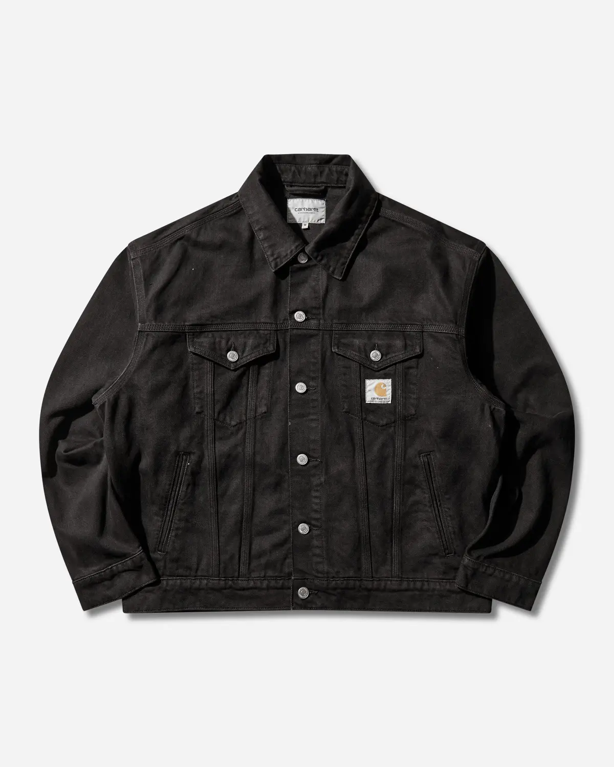 Men's Everson Trucker Jacket Black (Garment Dyed) 1