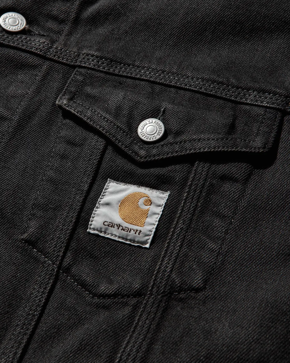 Men's Everson Trucker Jacket Black (Garment Dyed) 3