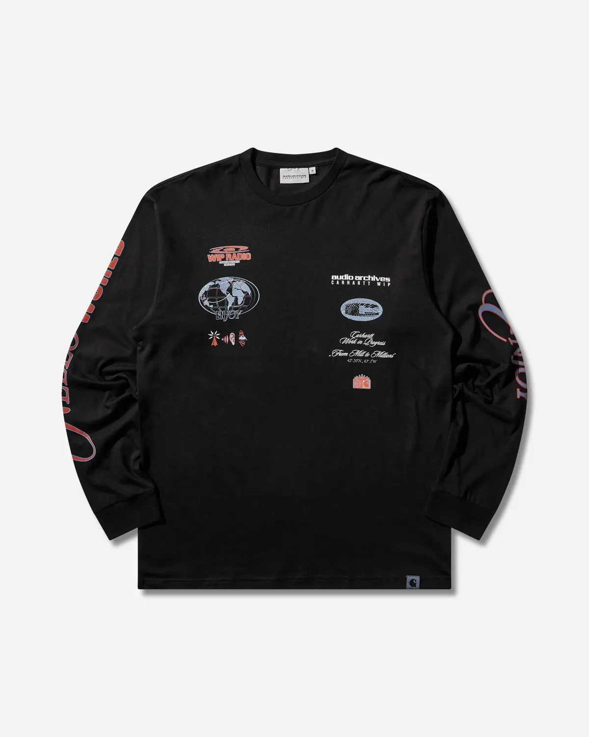Audio Archives Wip Longsleeve T-Shirt Black 1