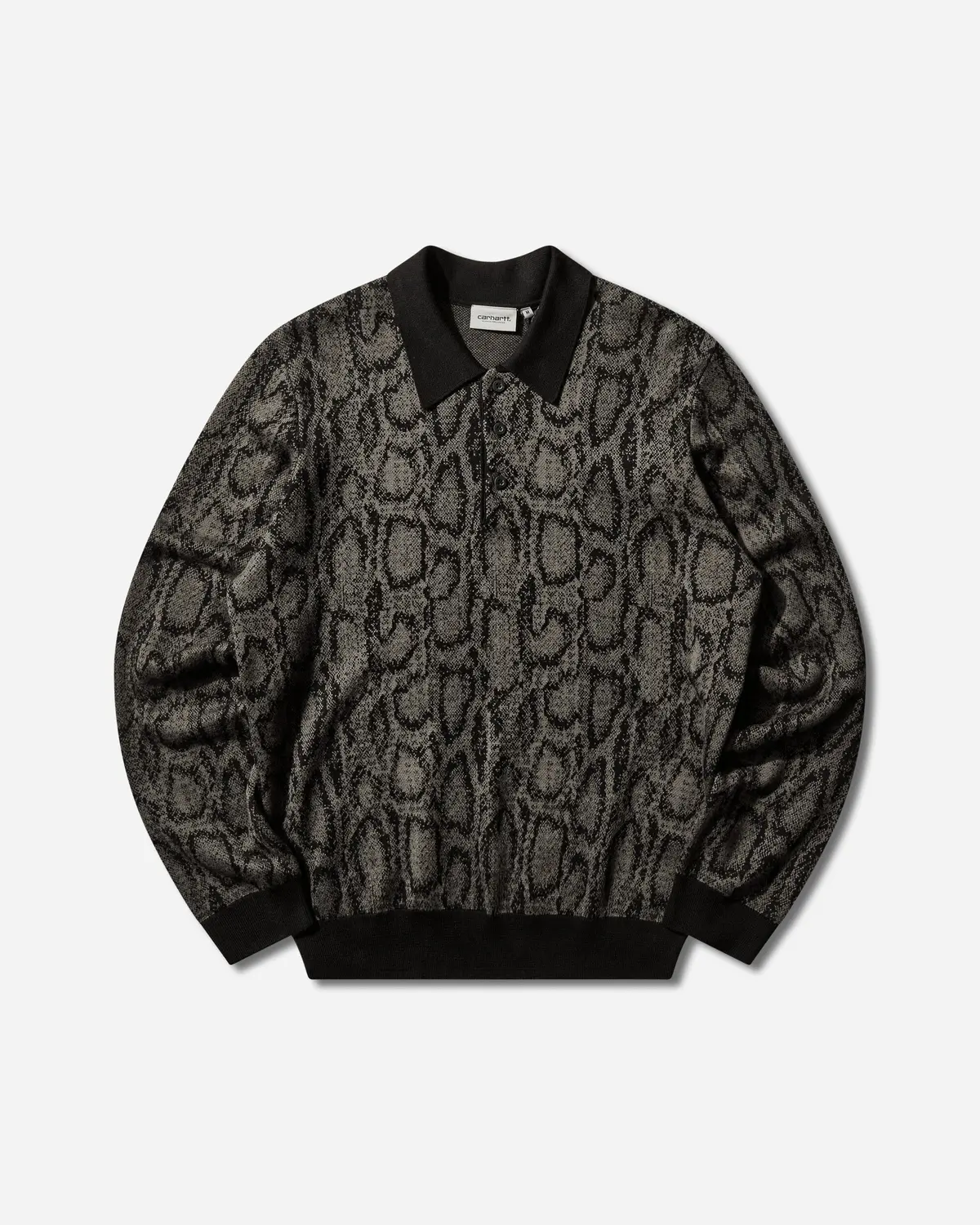 Men's Snake Longsleeve Polo Snake Camo 1