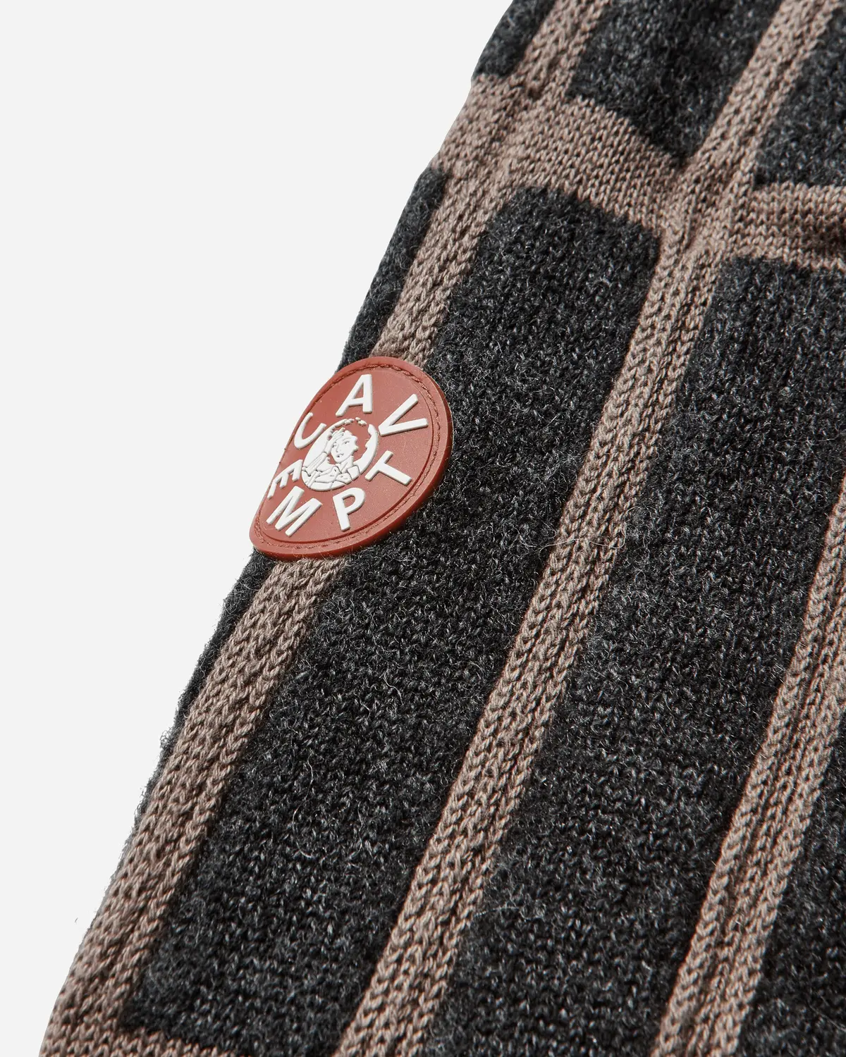Men's Rectangular Bar Knit Cardigan Brown 3