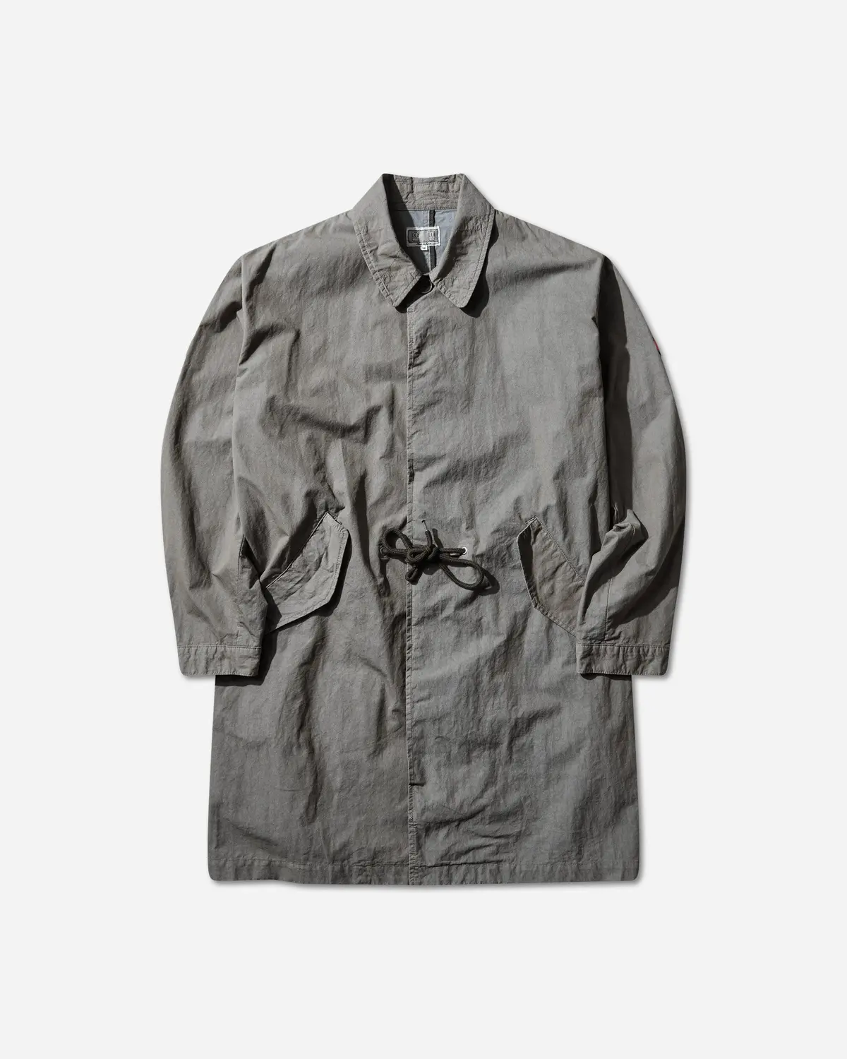 Men's Overdye Cn Long Coat Grey 1