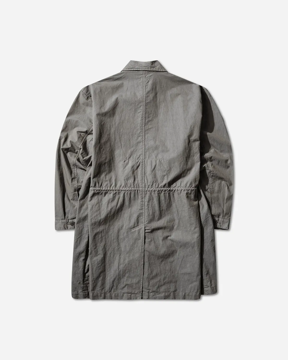 Men's Overdye Cn Long Coat Grey 2