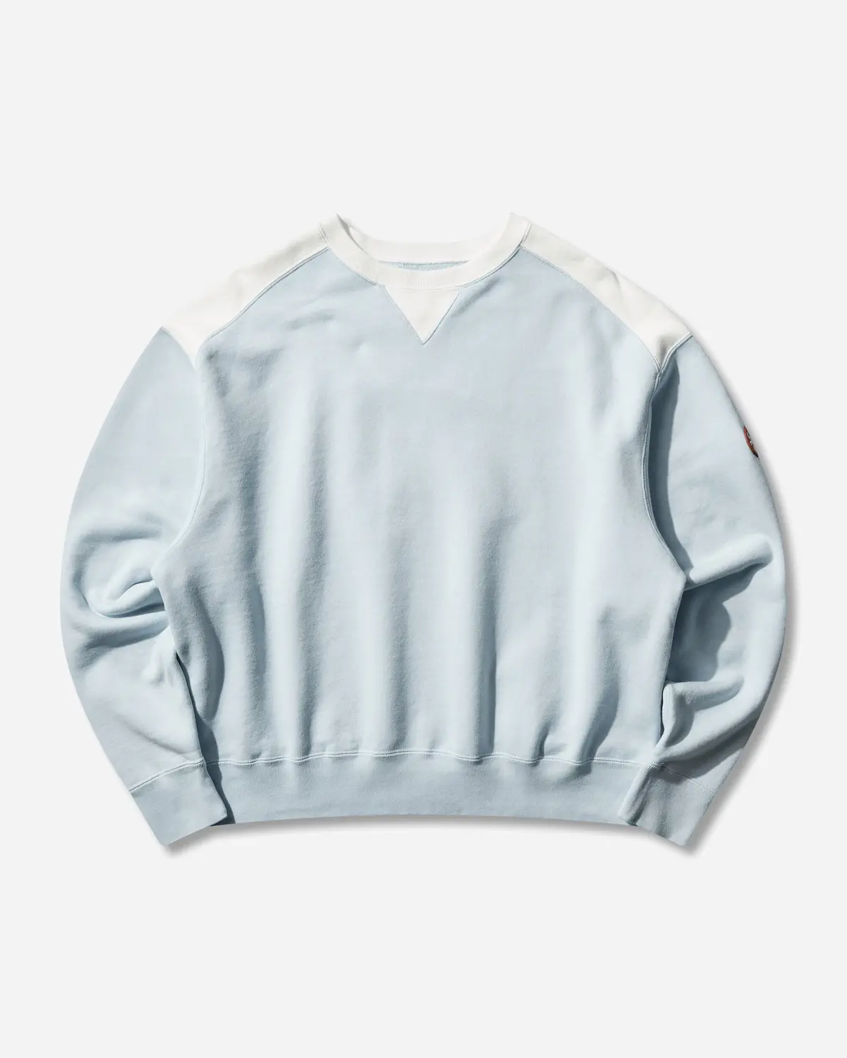 Men's Panel Shoulder Crewneck Sweatshirt Blue 1