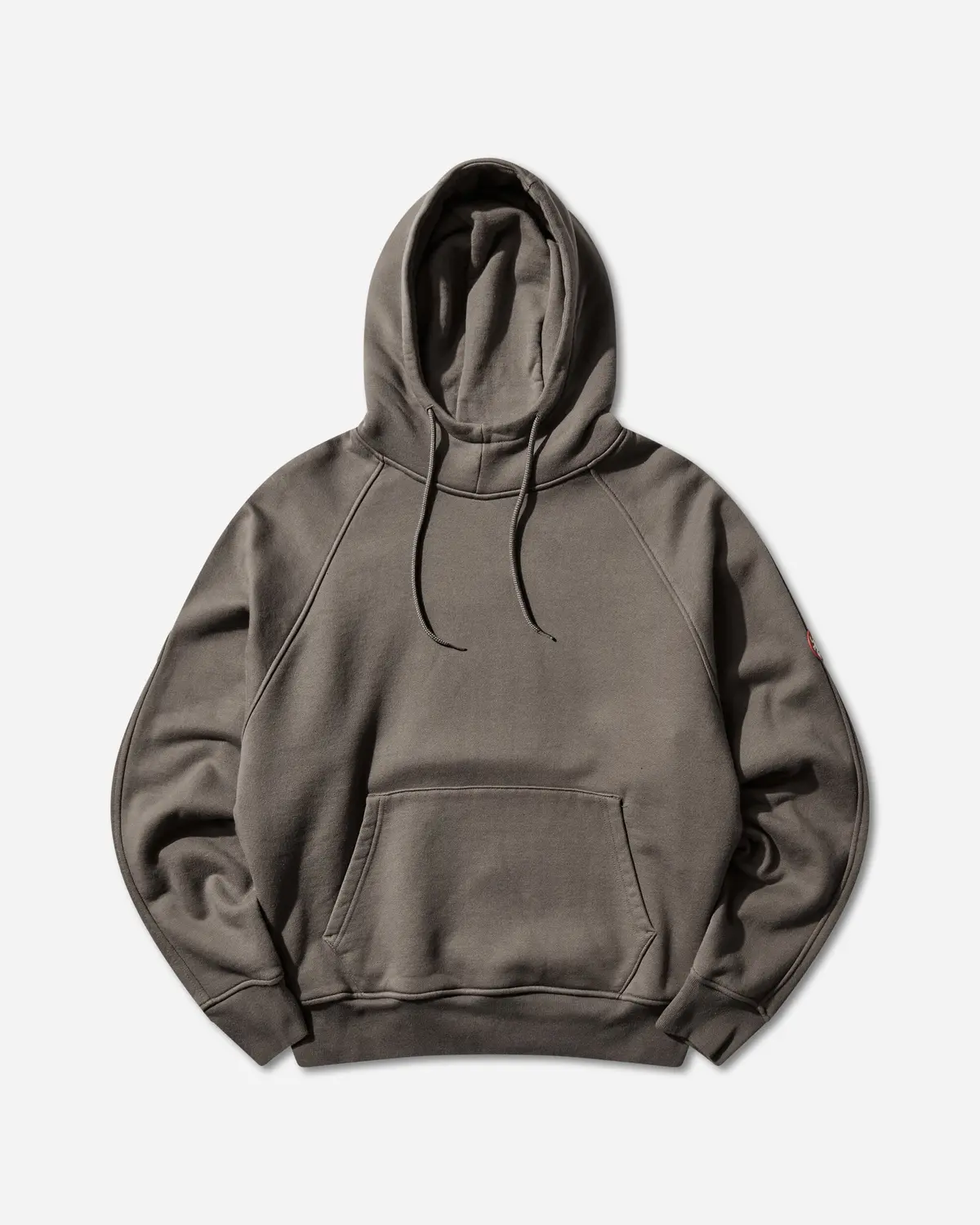 Men's Solid Big Heavy Hoodie Khaki 1