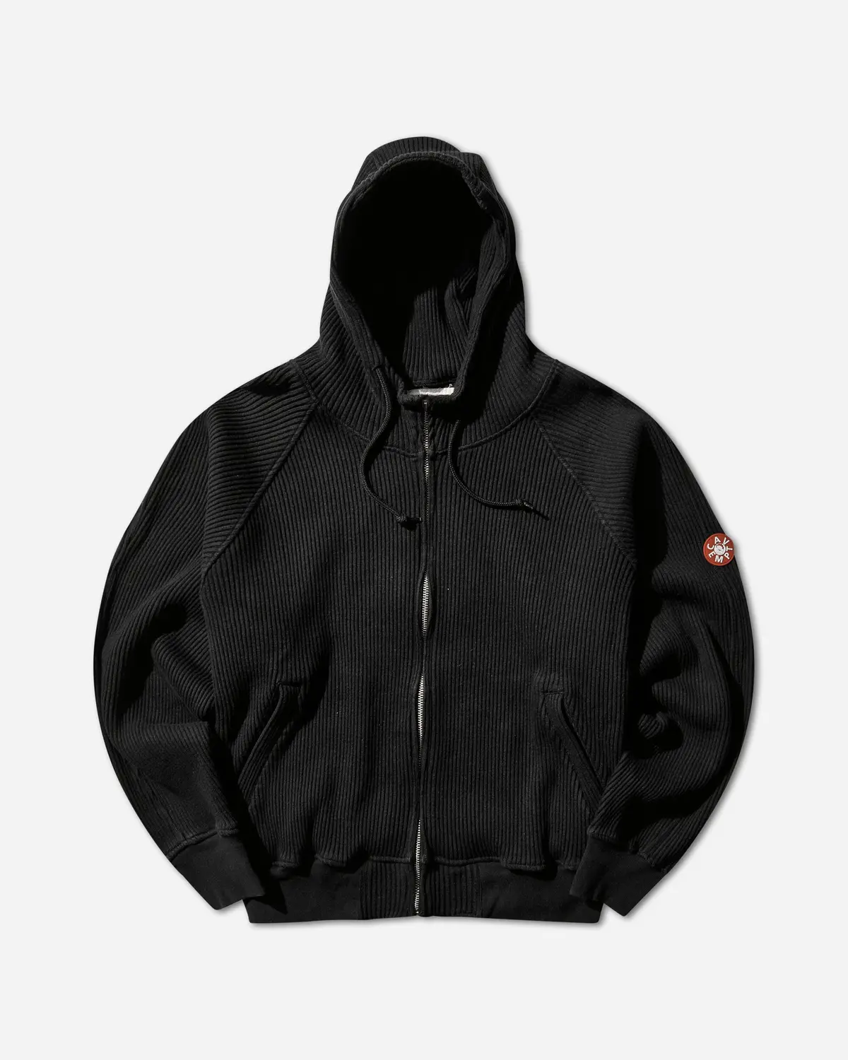 Men's Wide Rib Big Heavy Zip Hoodie Black 1