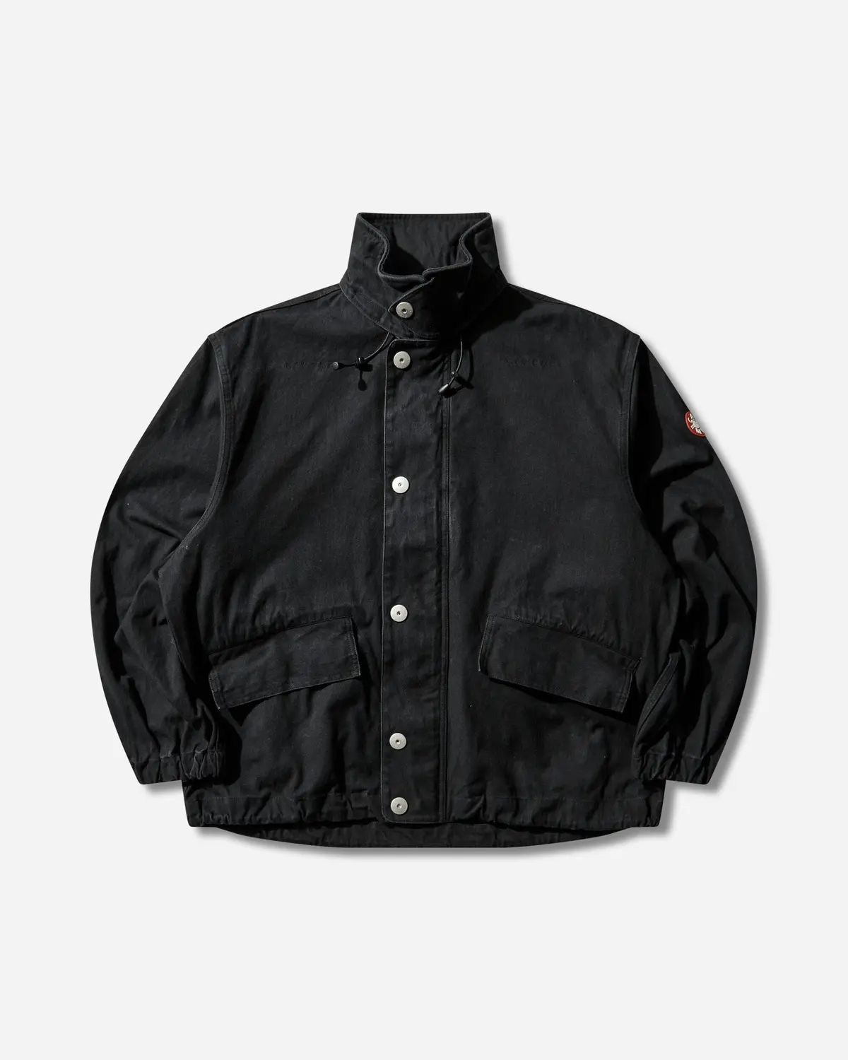 Men's Canvas Casual Zip Jacket Black 1